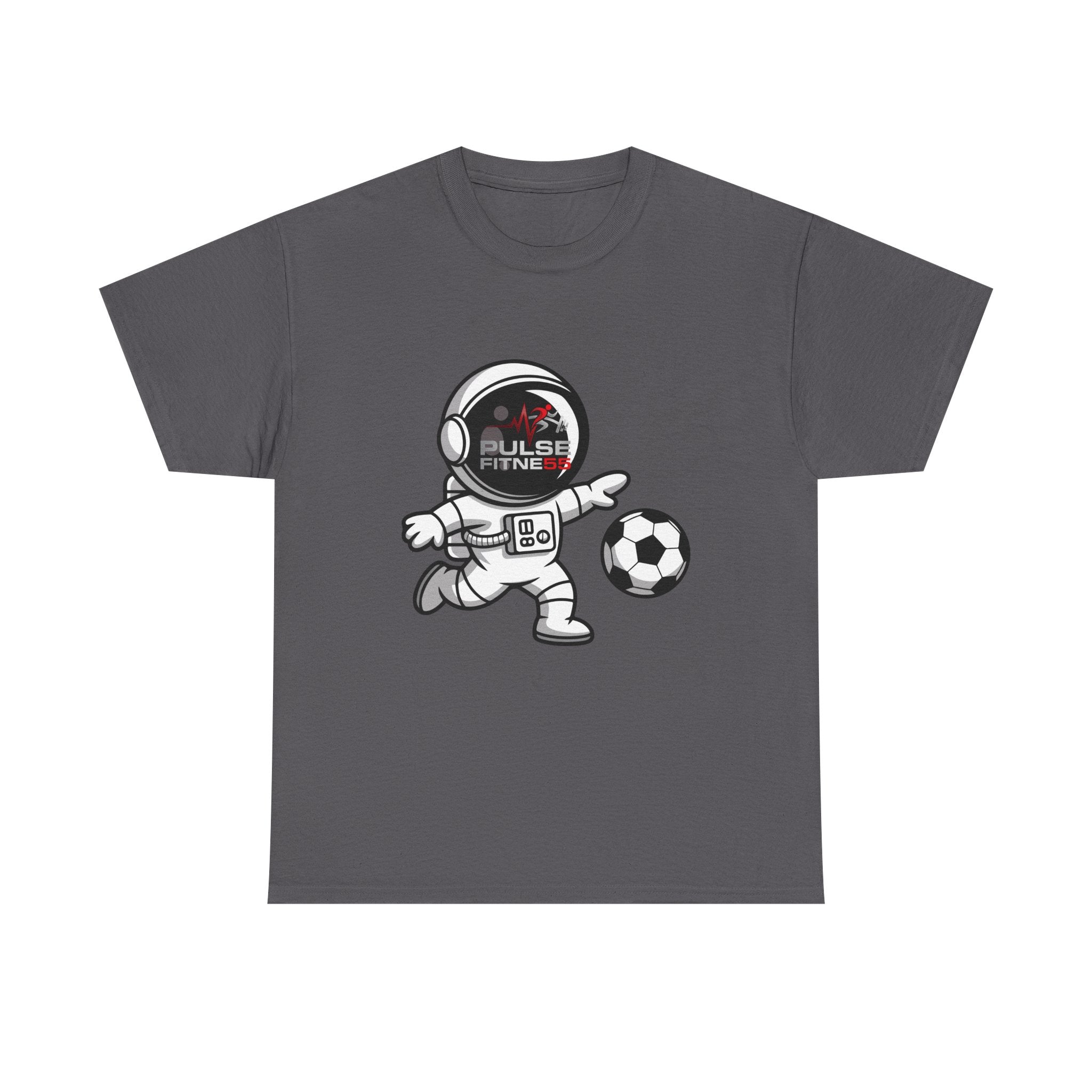 Pulse Fitne55 graphic heavy Cotton Tee - astronaut soccer