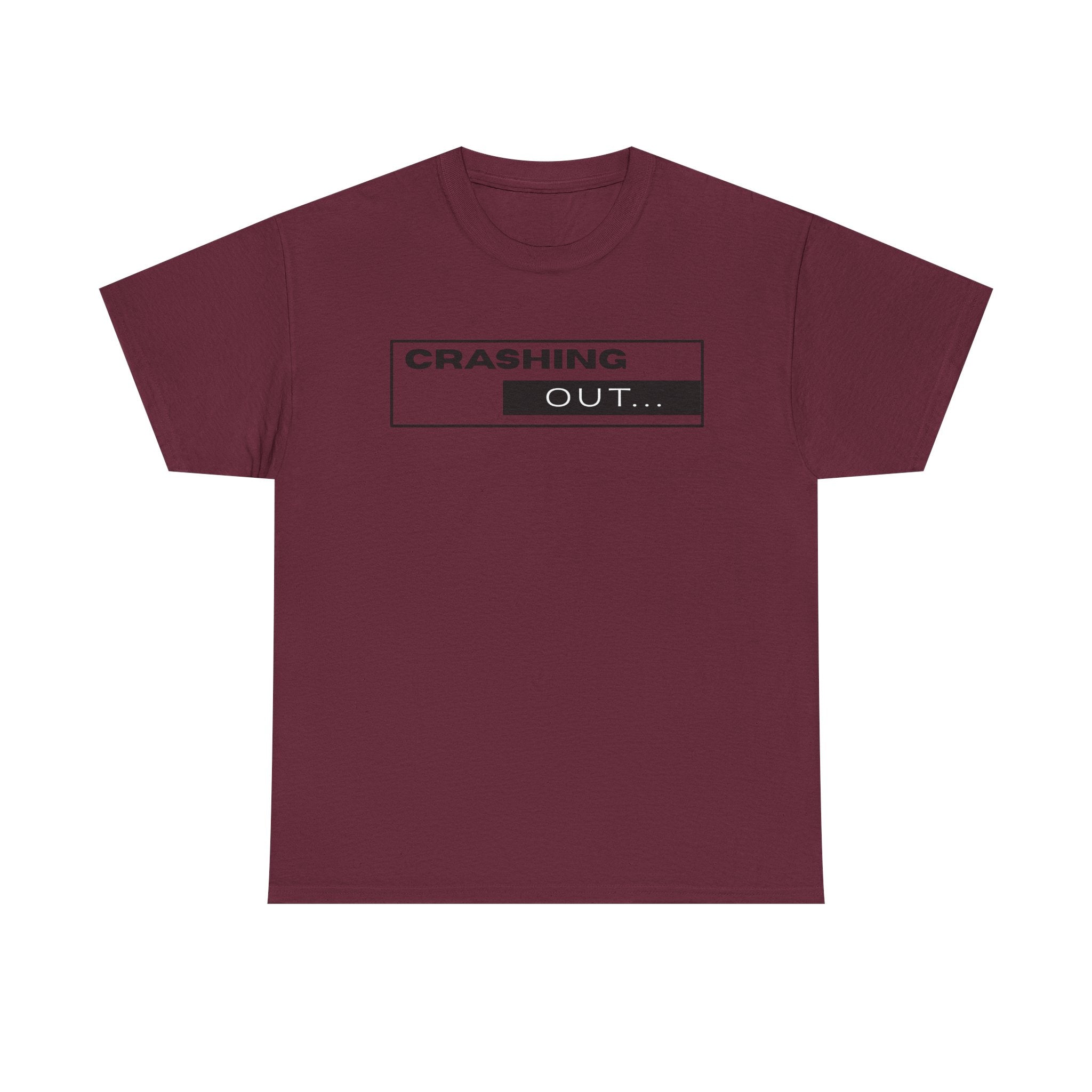 Crashing Out T-Shirt — Minimal Loading Bar Graphic Tee