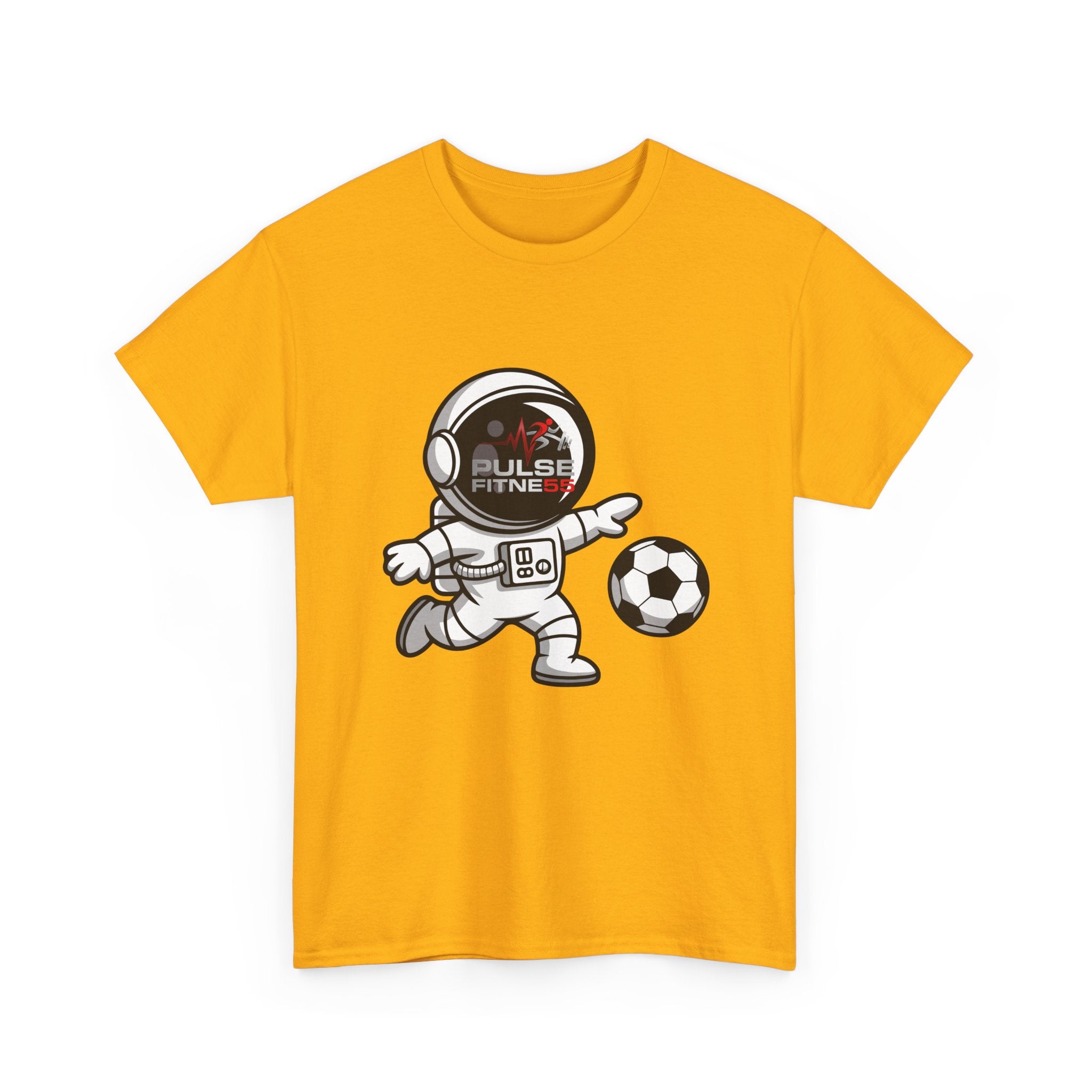 Pulse Fitne55 graphic heavy Cotton Tee - astronaut soccer
