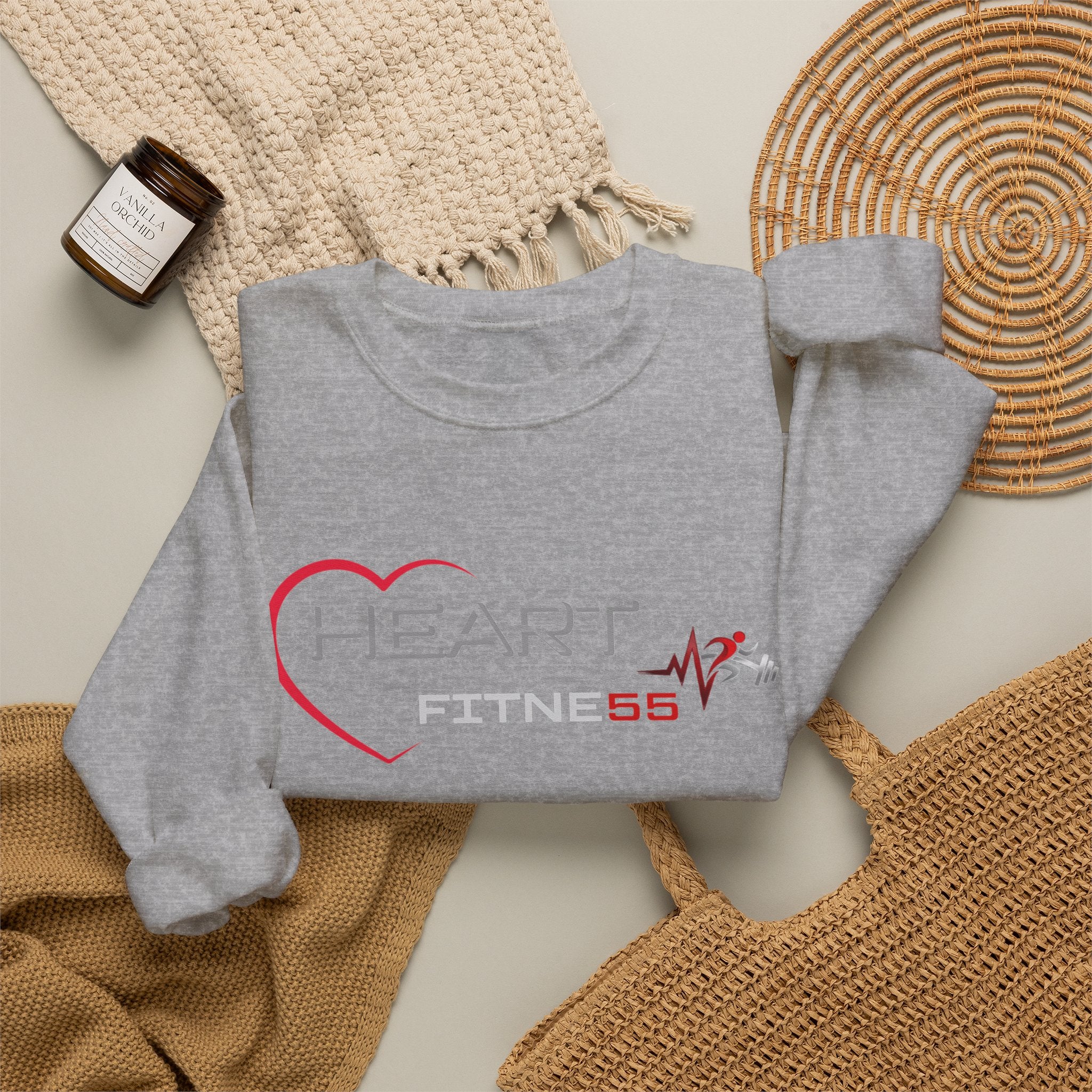 Pulse Fitne55 Women's (Heart Fitne55) Heavy Blend™ Crewneck Sweatshirt