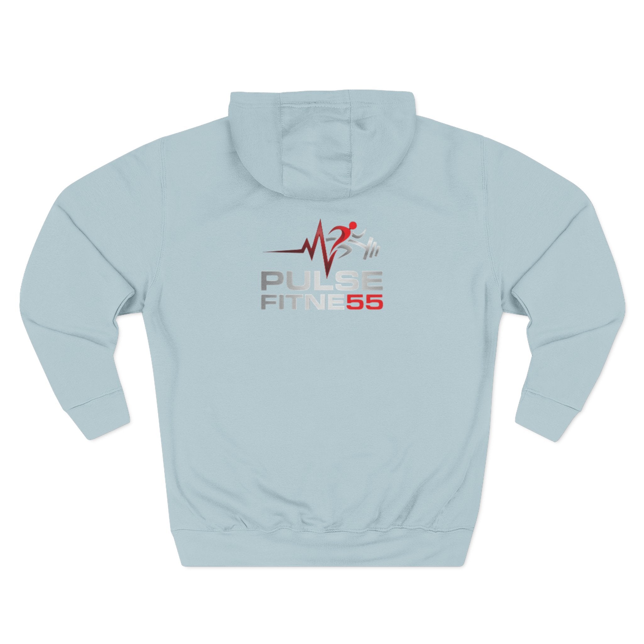 Fitness Hoodie — Barbell Deadlift Graphic Pullover (Pulse Fitne55 Logo)
