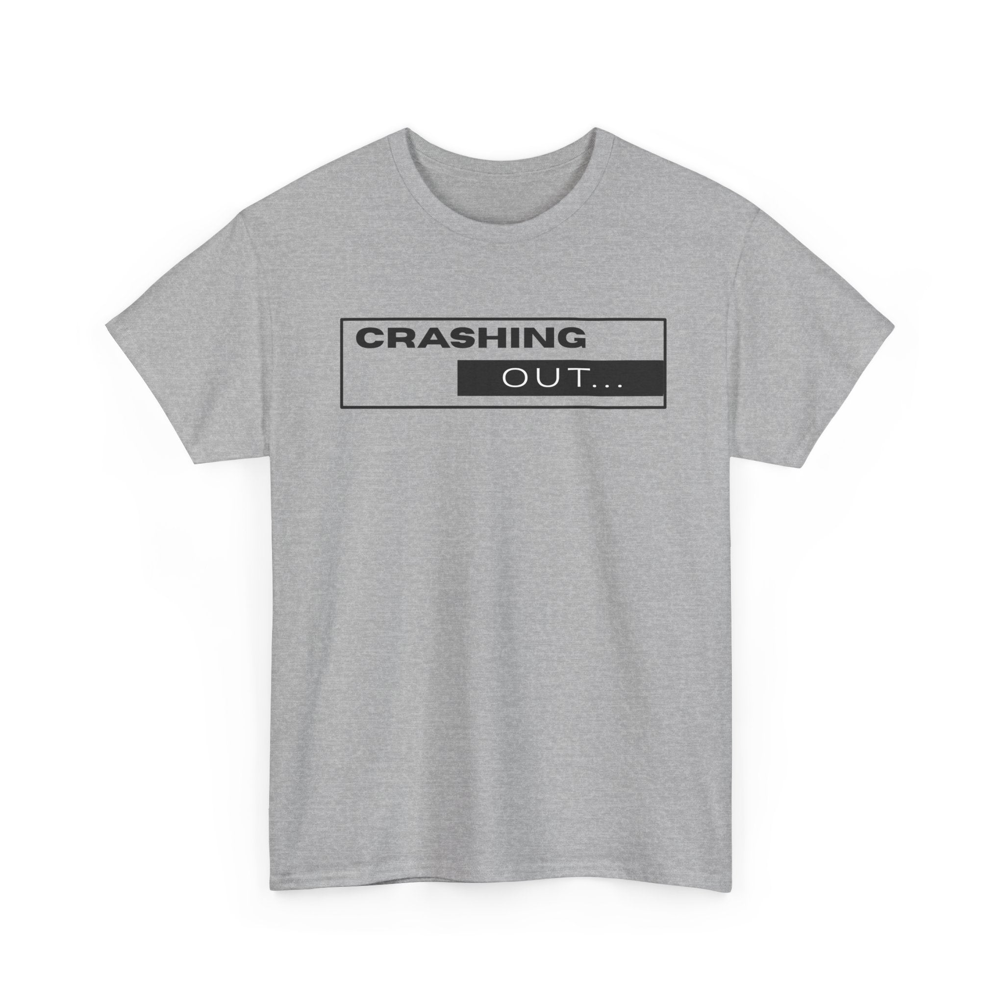 Crashing Out T-Shirt — Minimal Loading Bar Graphic Tee