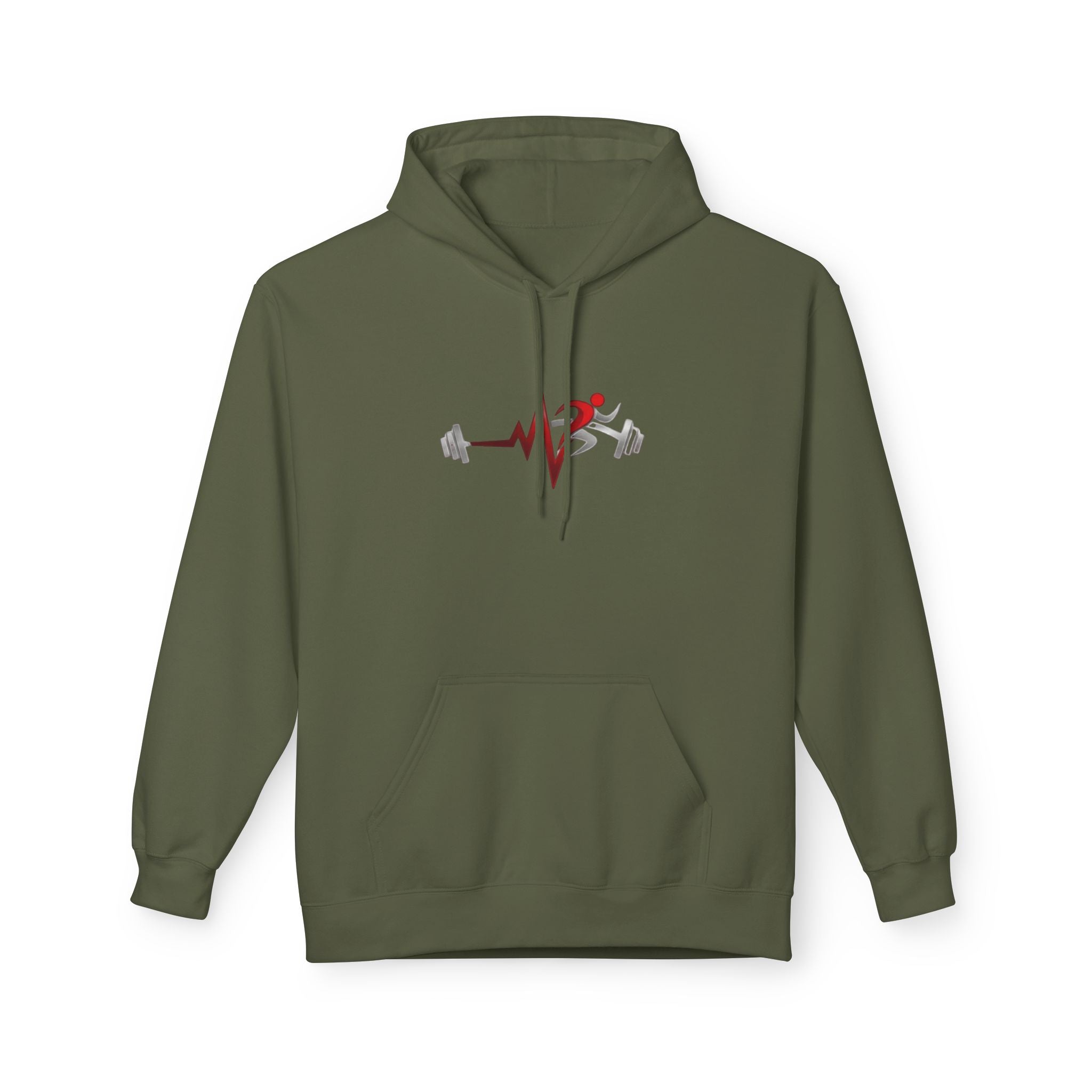 Pulse Fitne55- Midweight Softstyle Fleece Hoodie- rep/lift/drive logo