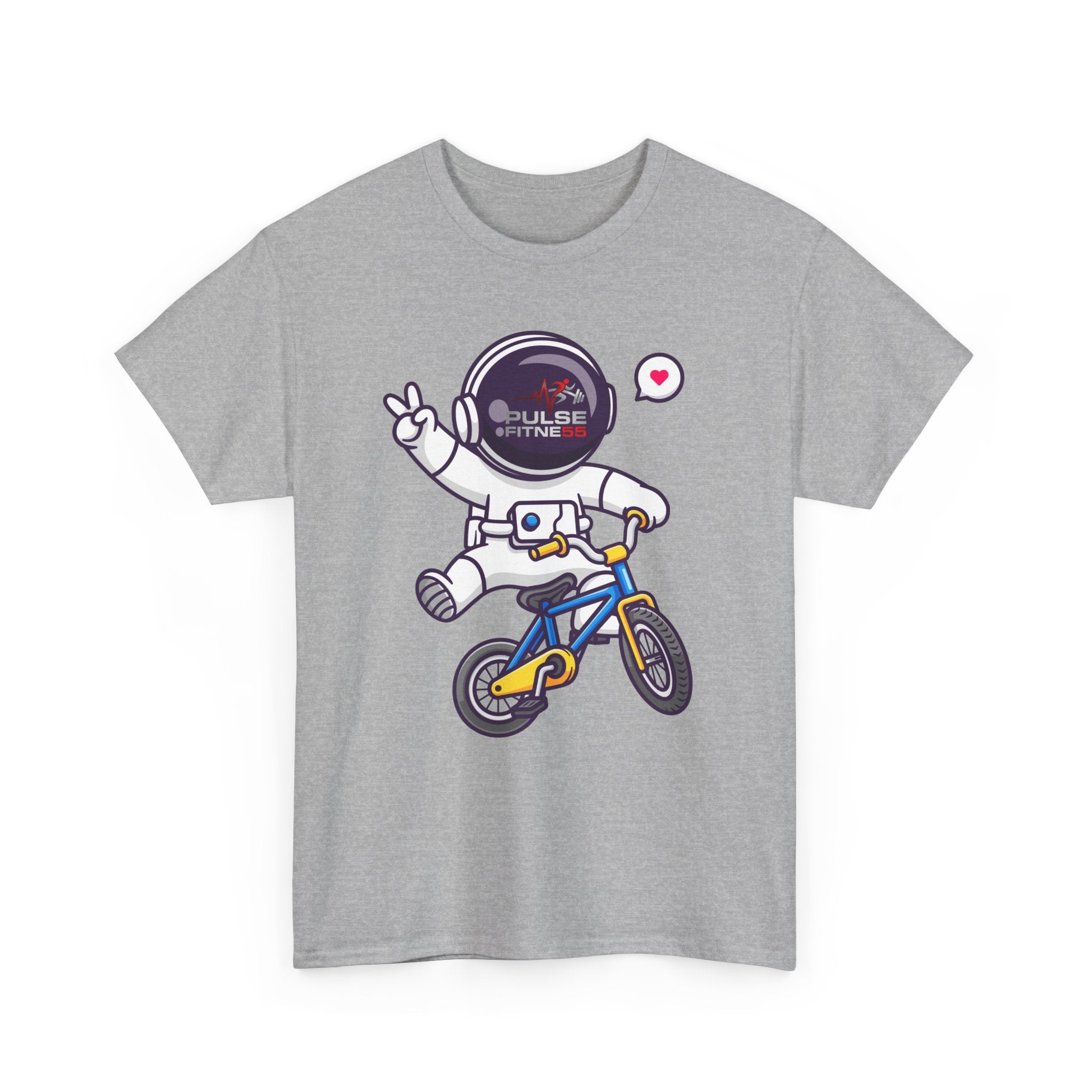 Pulse Fitne55 graphic heavy Cotton Tee - astronaut bike