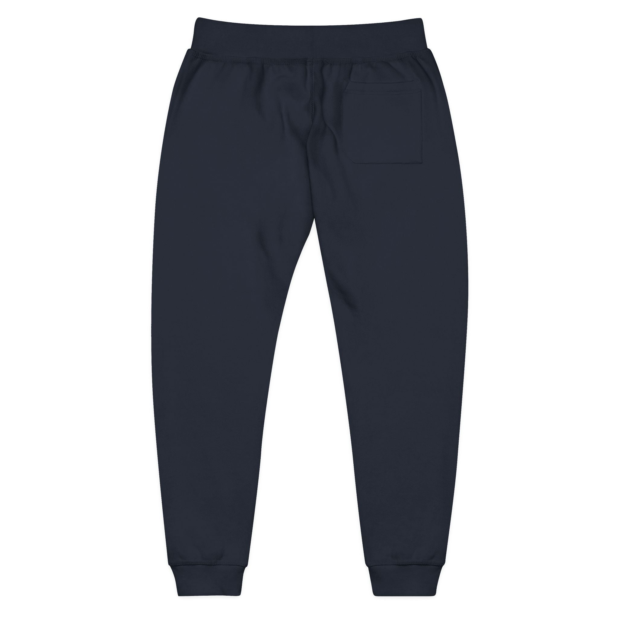 Embroidered Minimalist White Fleece Sweatpants — Cozy Everyday Joggers