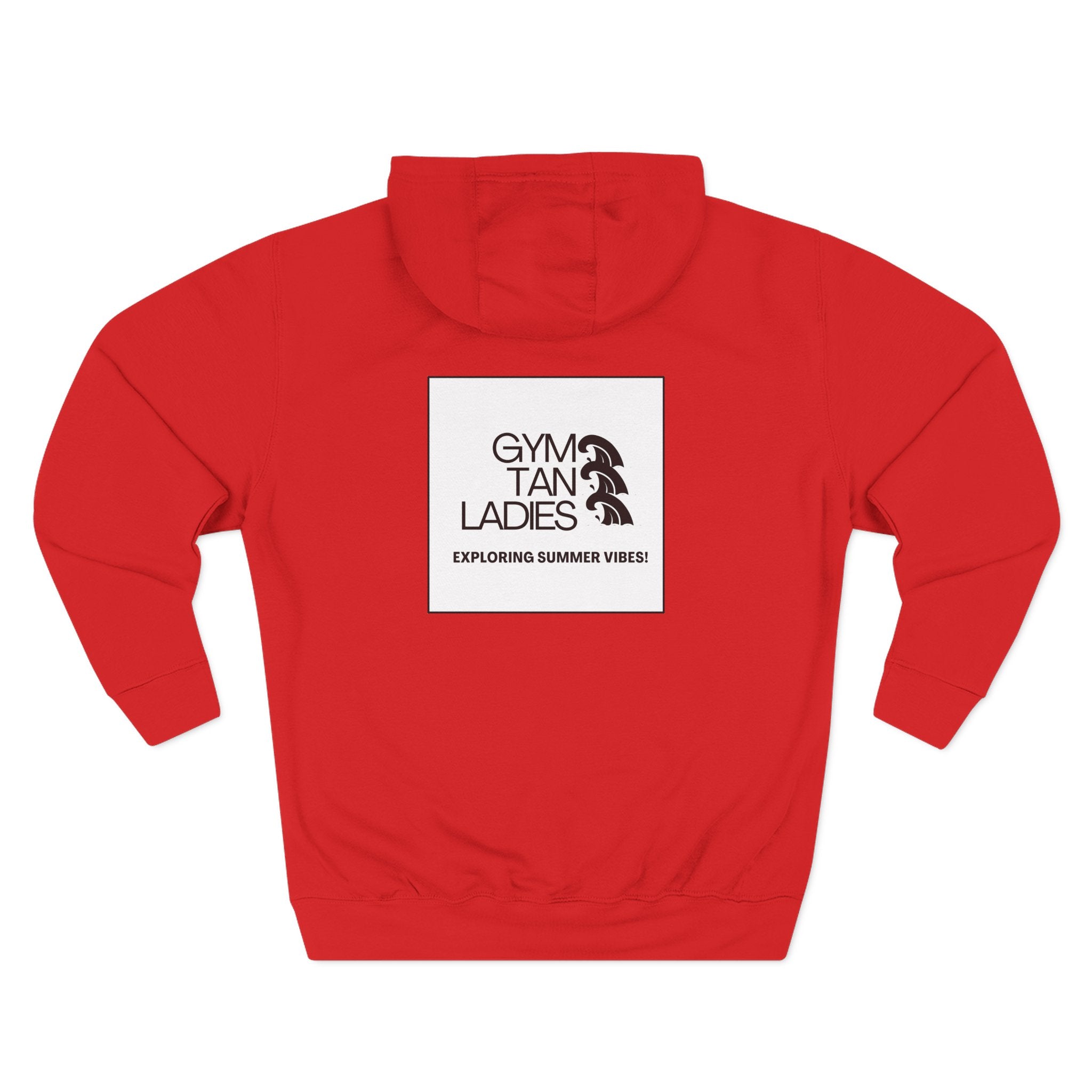 Pulse Fitne55 Gym Tan Ladies Hoodie — 'Exploring Summer Vibes' Graphic Pullover