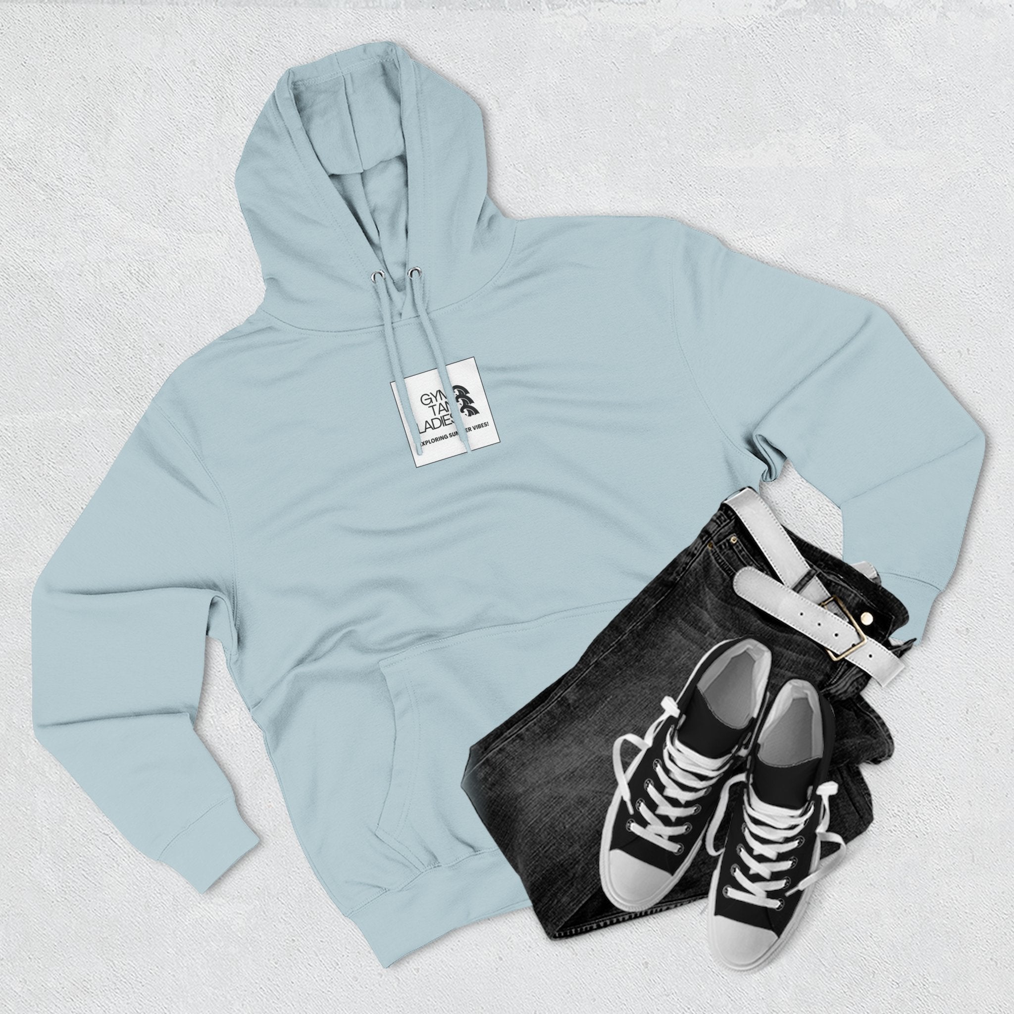 Pulse Fitne55 Gym Tan Ladies Hoodie — 'Exploring Summer Vibes' Graphic Pullover