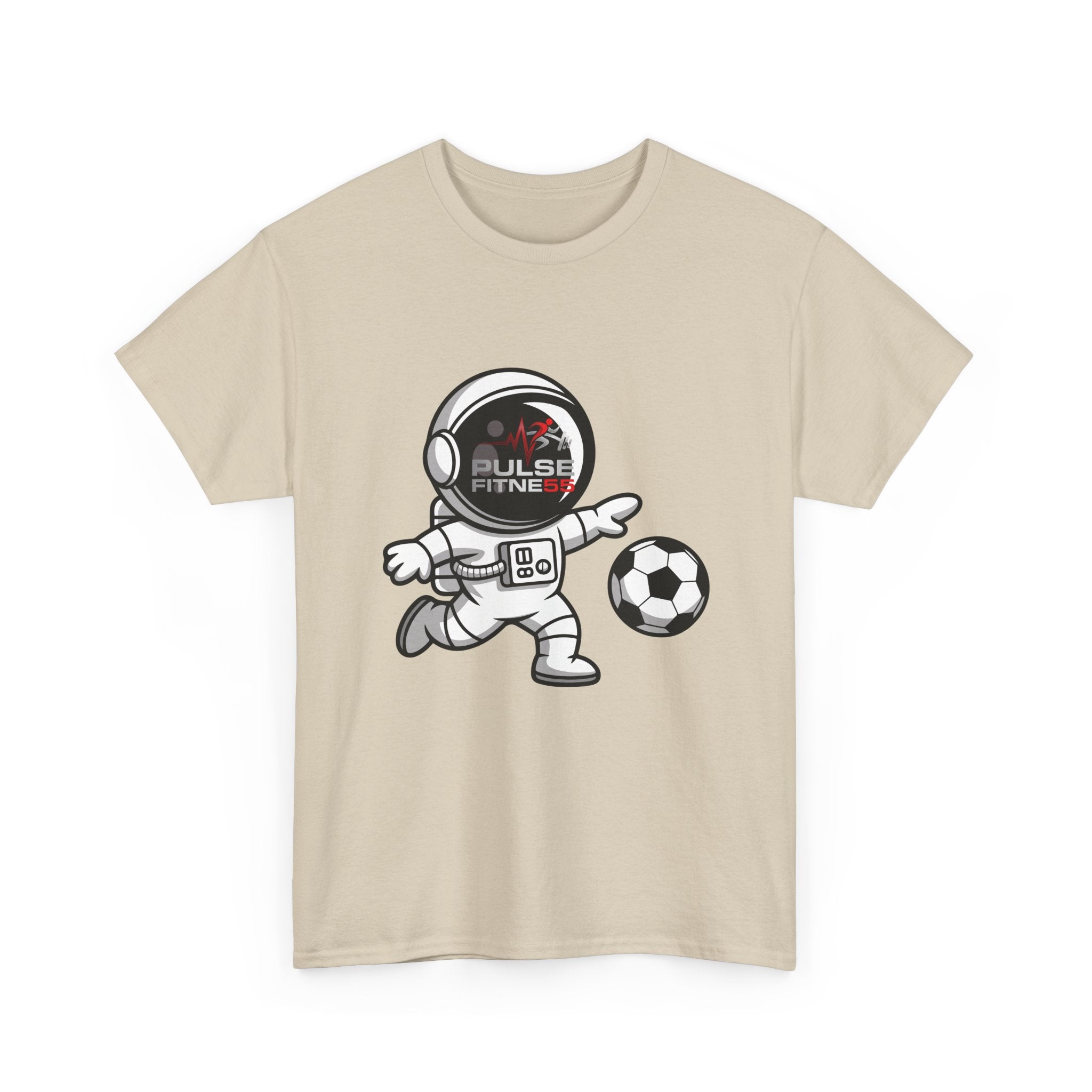 Pulse Fitne55 graphic heavy Cotton Tee - astronaut soccer