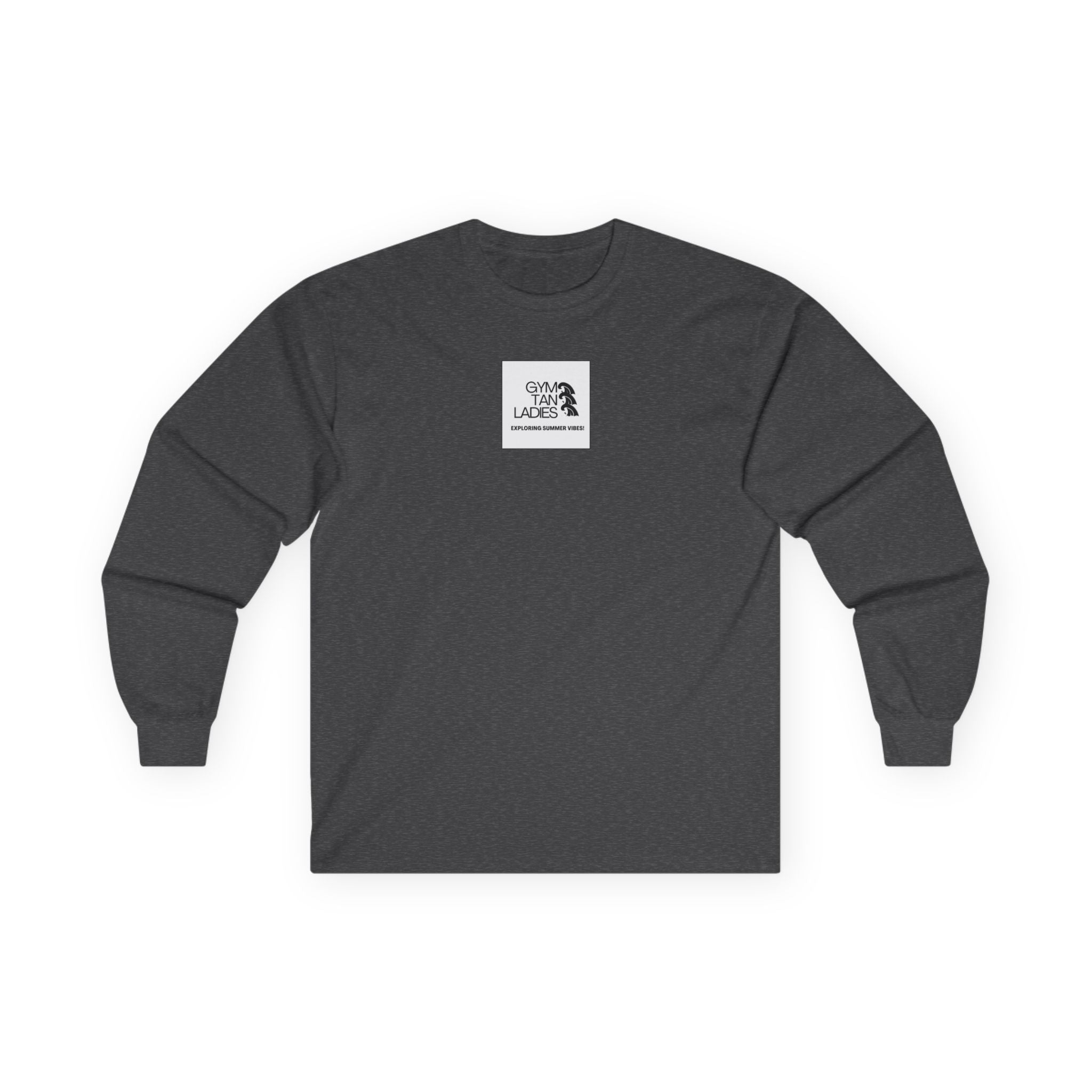 Mens Gym Tan logo Long Sleeve Tee