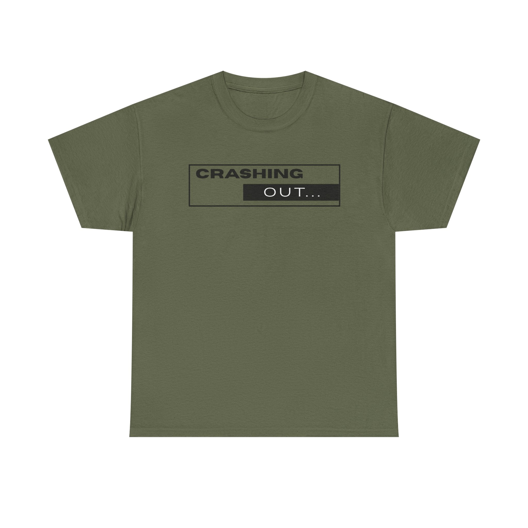 Crashing Out T-Shirt — Minimal Loading Bar Graphic Tee