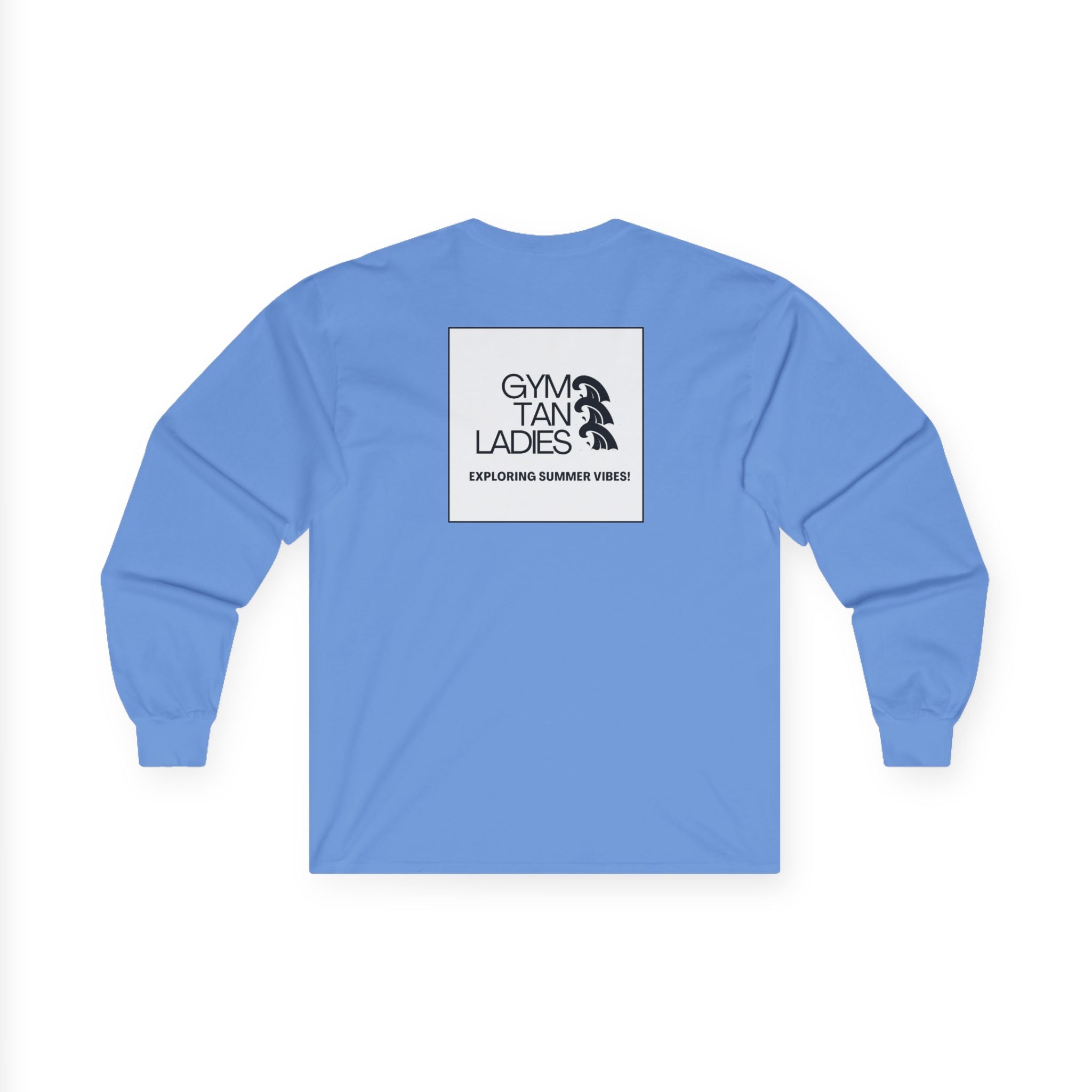 Mens Gym Tan logo Long Sleeve Tee