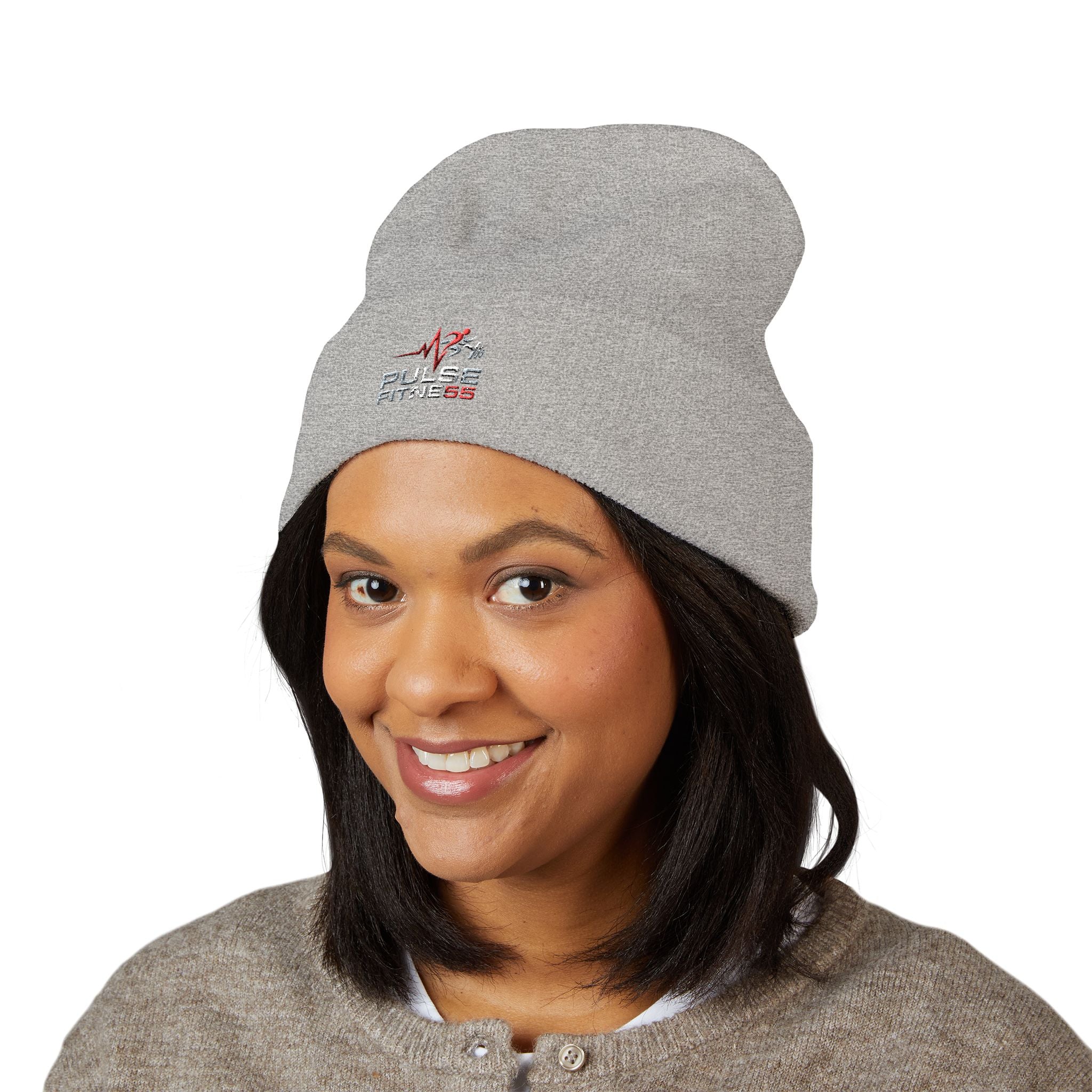 EMT Pulse Fitne55beat Embroidered Beanie - Classic Cuffed Knit Hat for First Responders