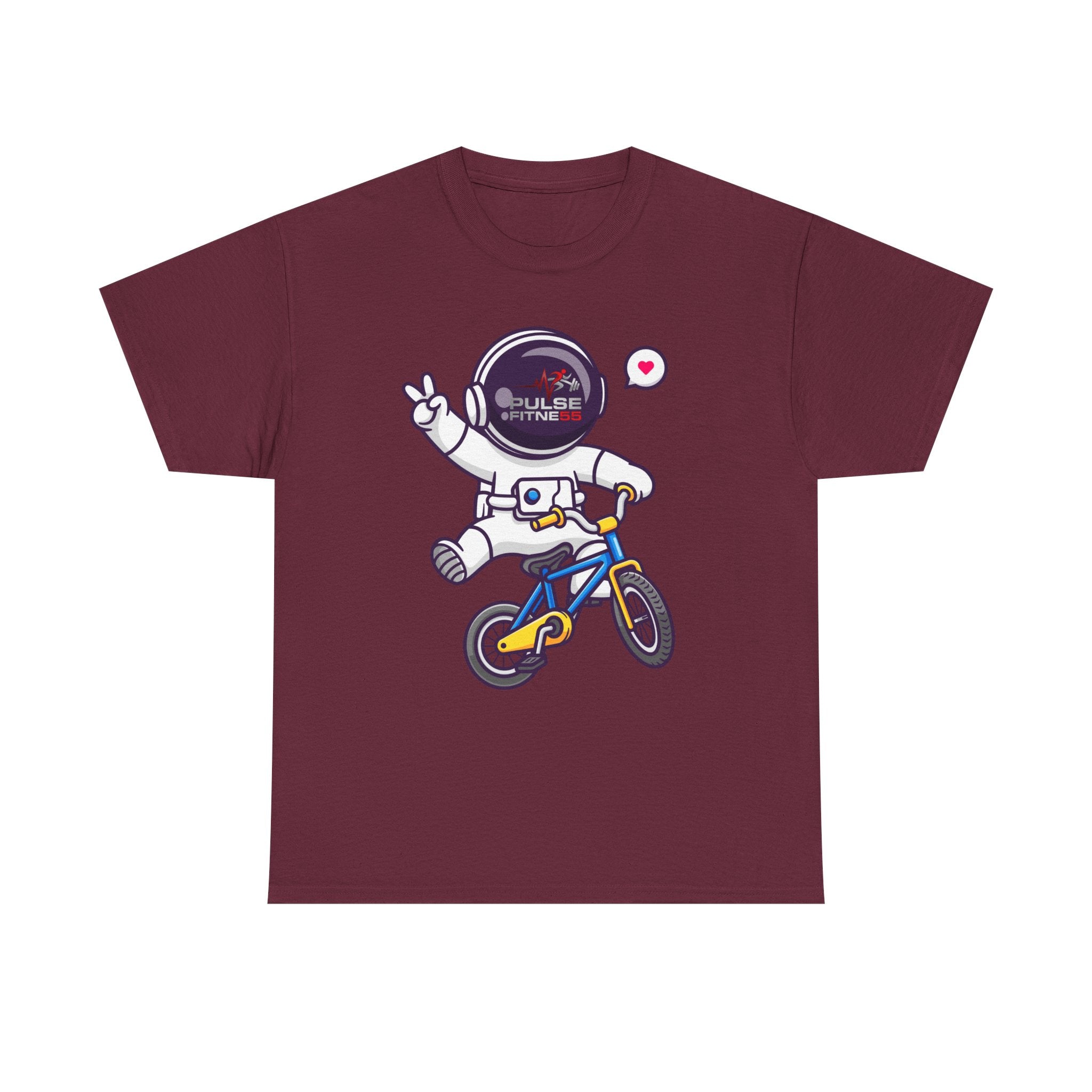 Pulse Fitne55 graphic heavy Cotton Tee - astronaut bike