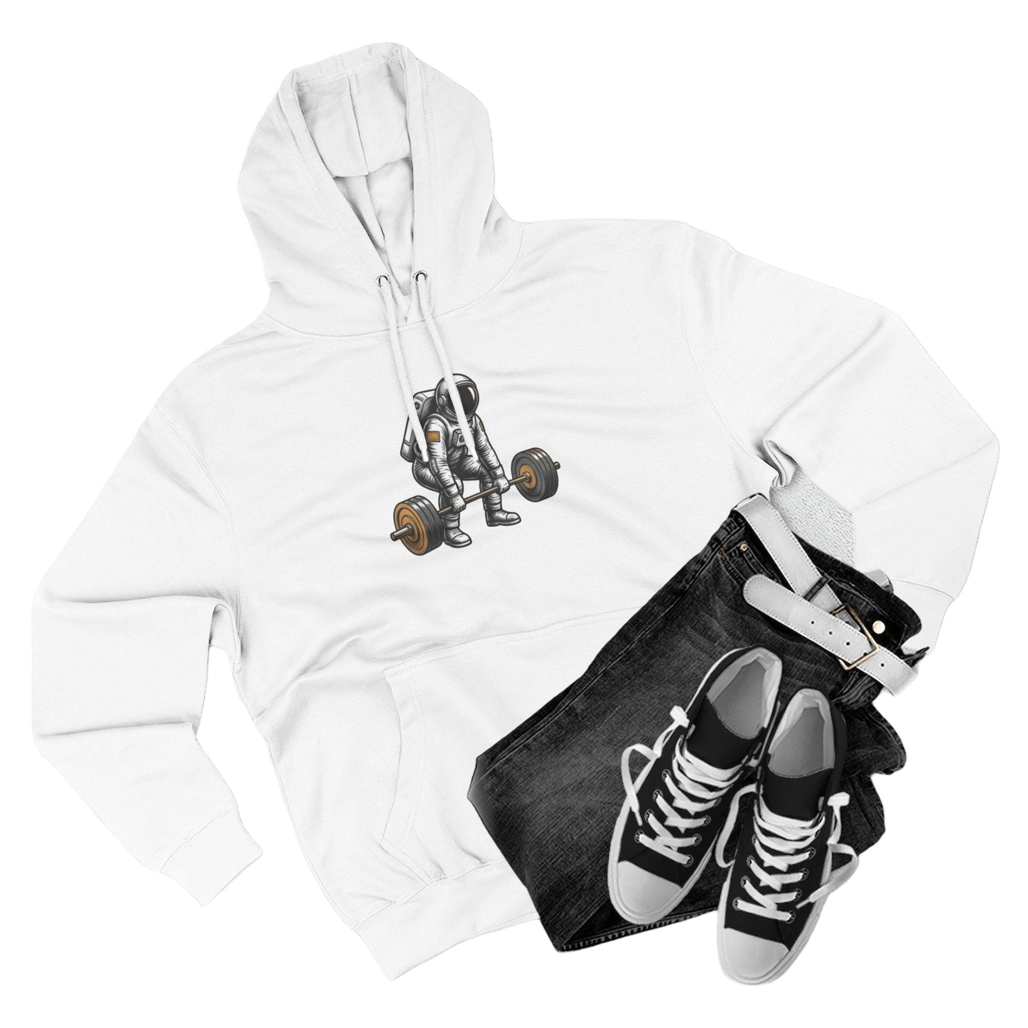 Fitness Hoodie — Barbell Deadlift Graphic Pullover (Pulse Fitne55 Logo)