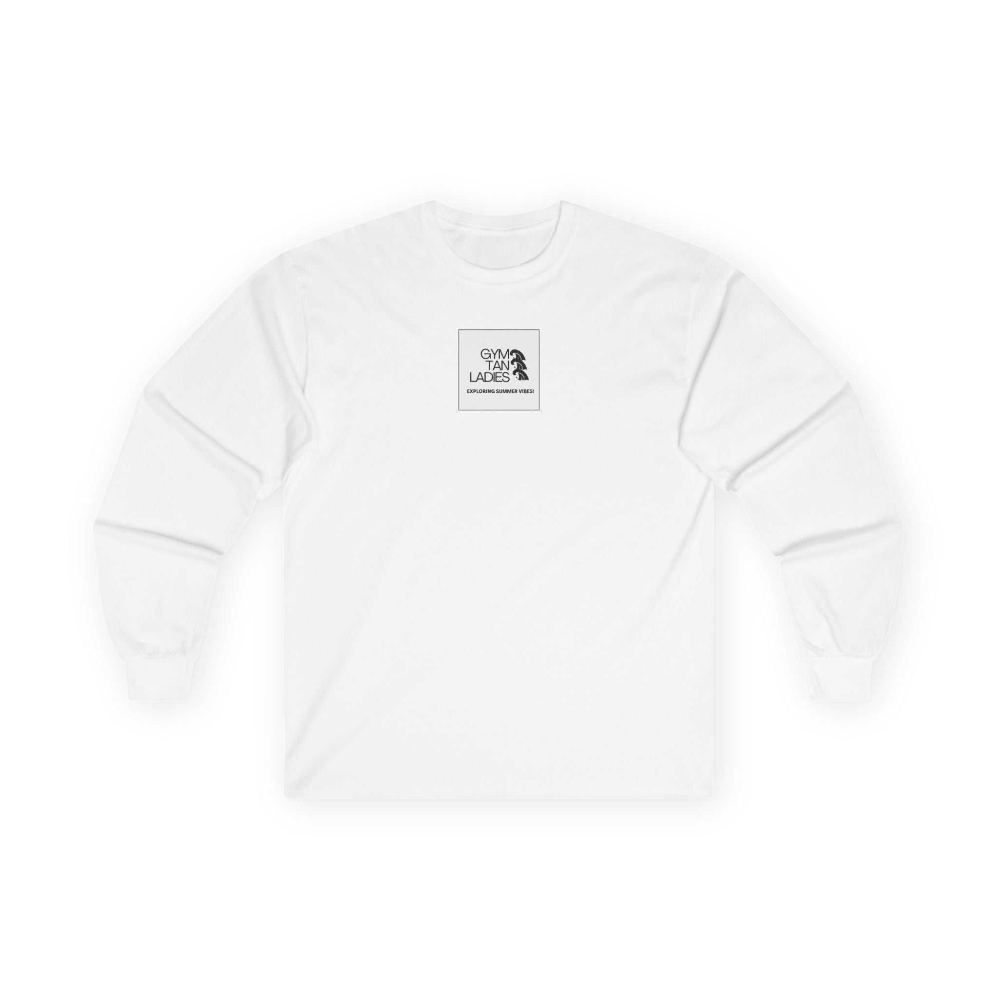 Mens Gym Tan logo Long Sleeve Tee