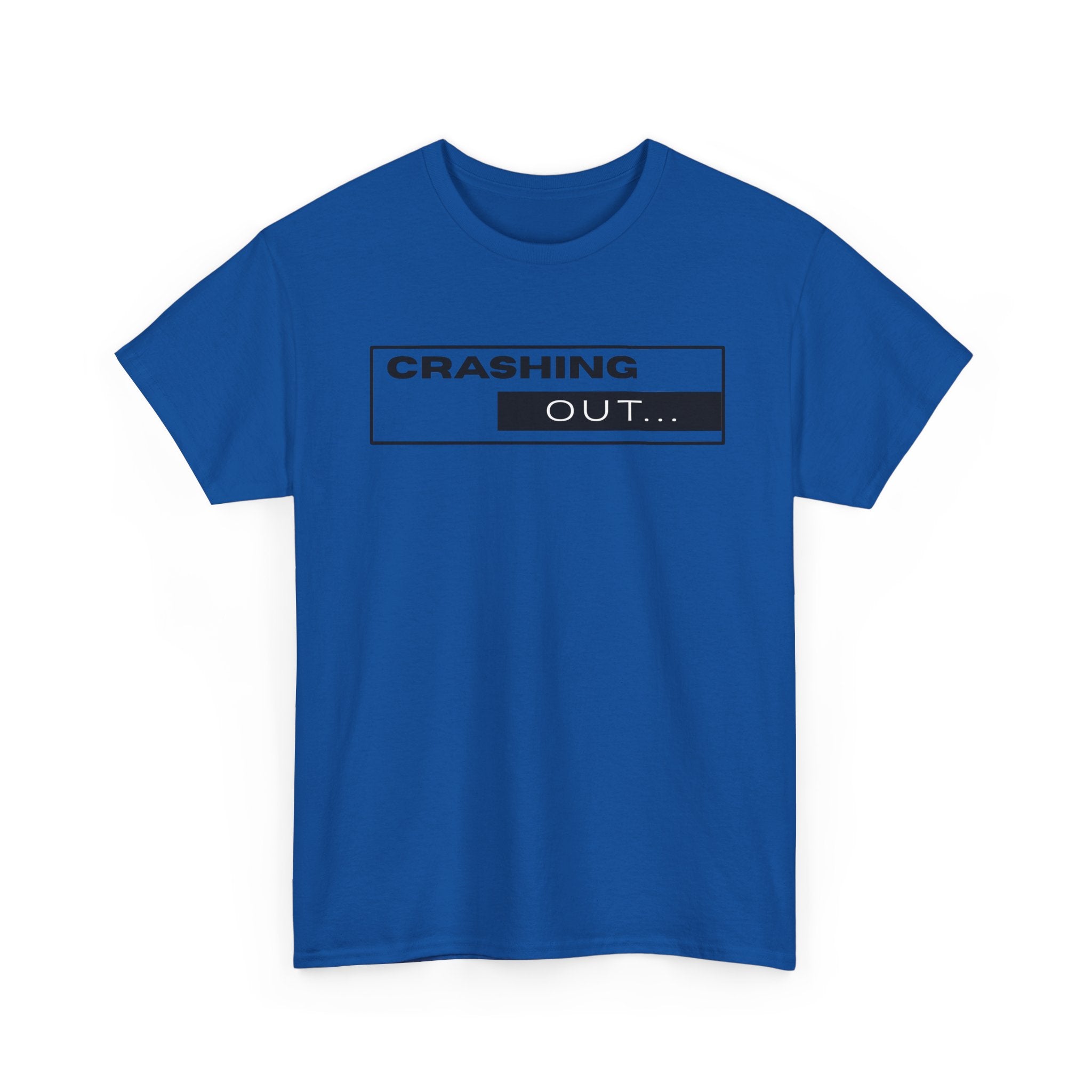 Crashing Out T-Shirt — Minimal Loading Bar Graphic Tee