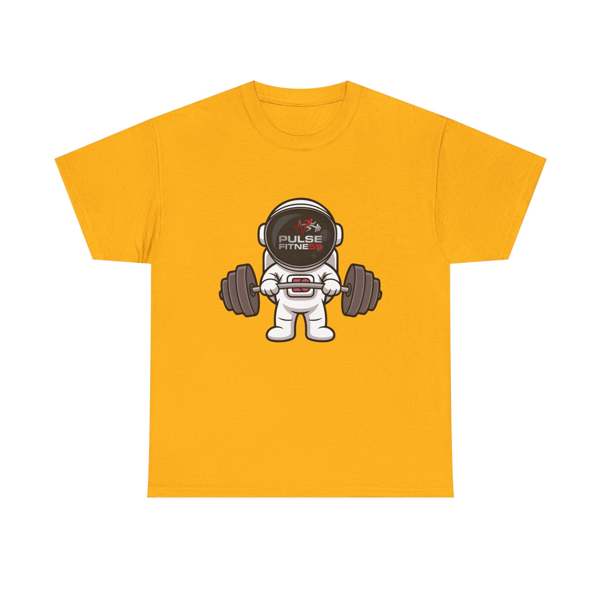 Pulse Fitne55 graphic heavy Cotton Tee - astronaut weights