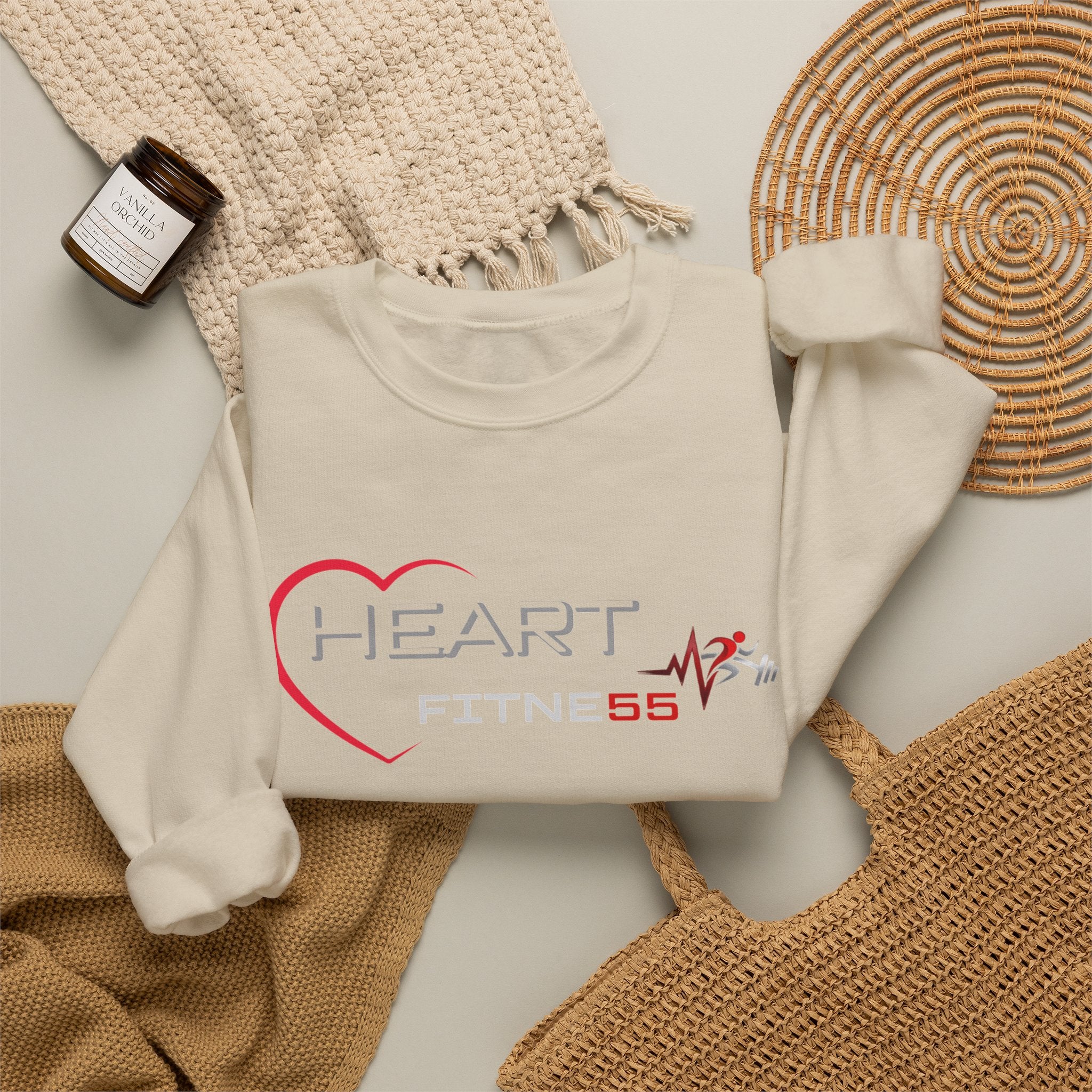 Pulse Fitne55 Women's (Heart Fitne55) Heavy Blend™ Crewneck Sweatshirt