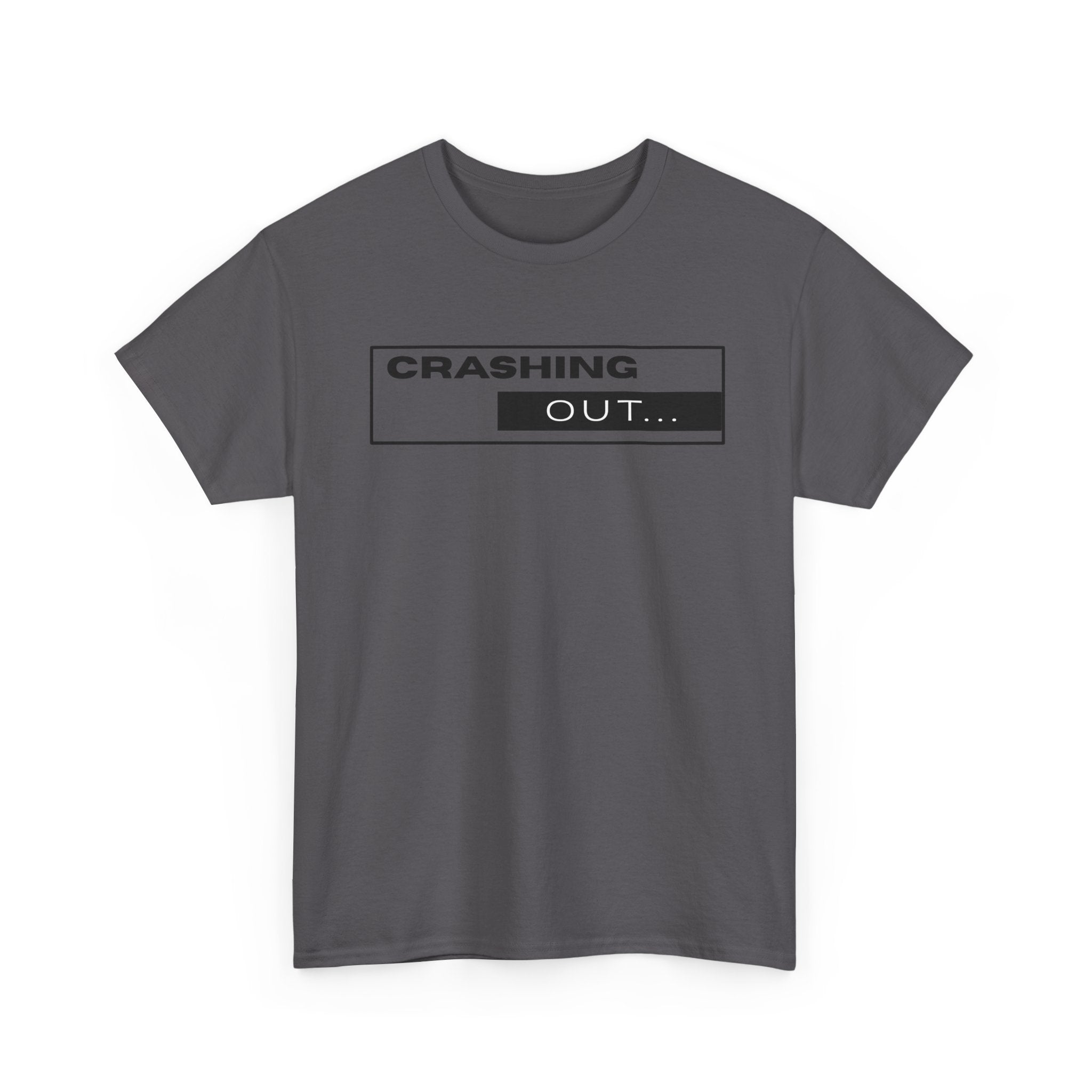 Crashing Out T-Shirt — Minimal Loading Bar Graphic Tee