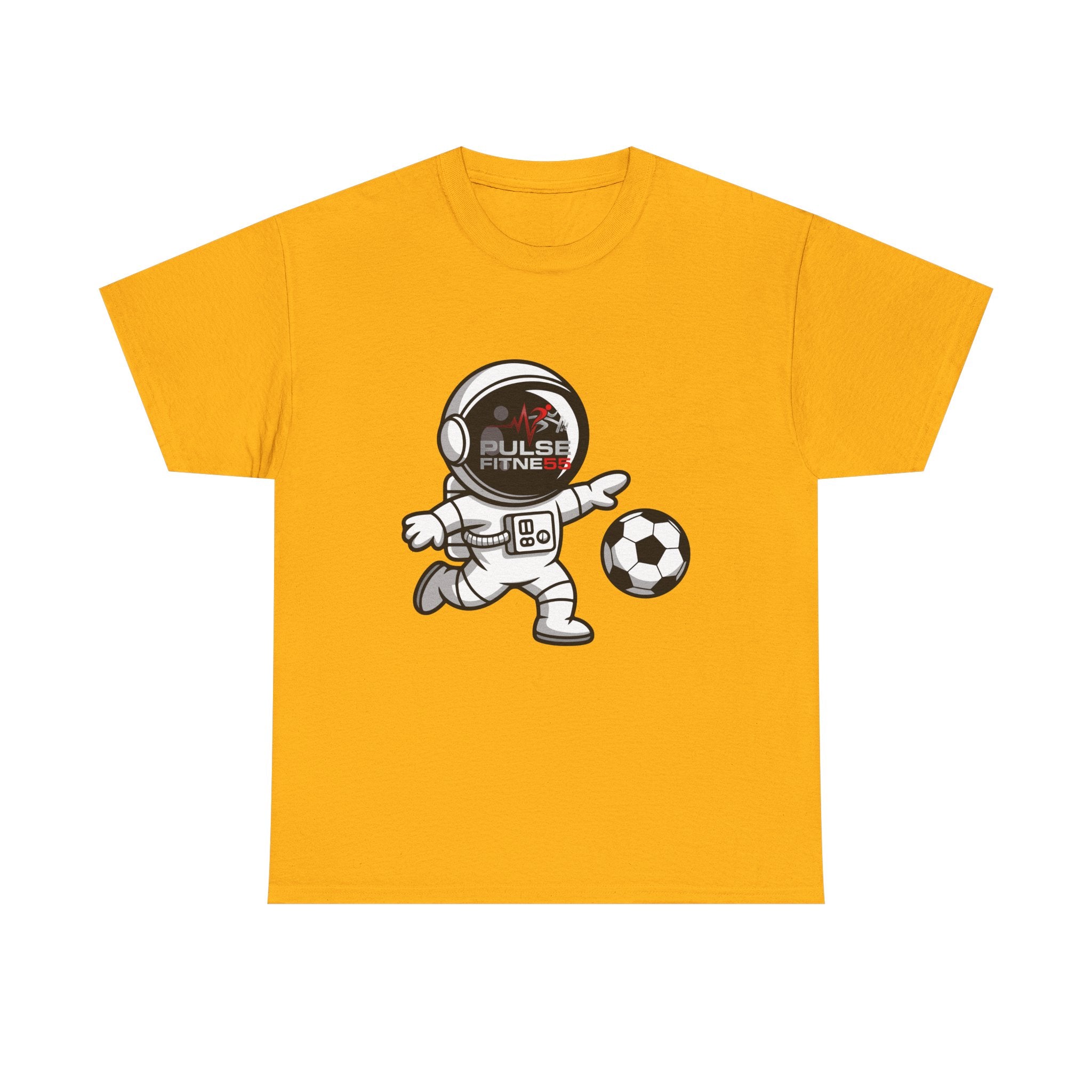 Pulse Fitne55 graphic heavy Cotton Tee - astronaut soccer