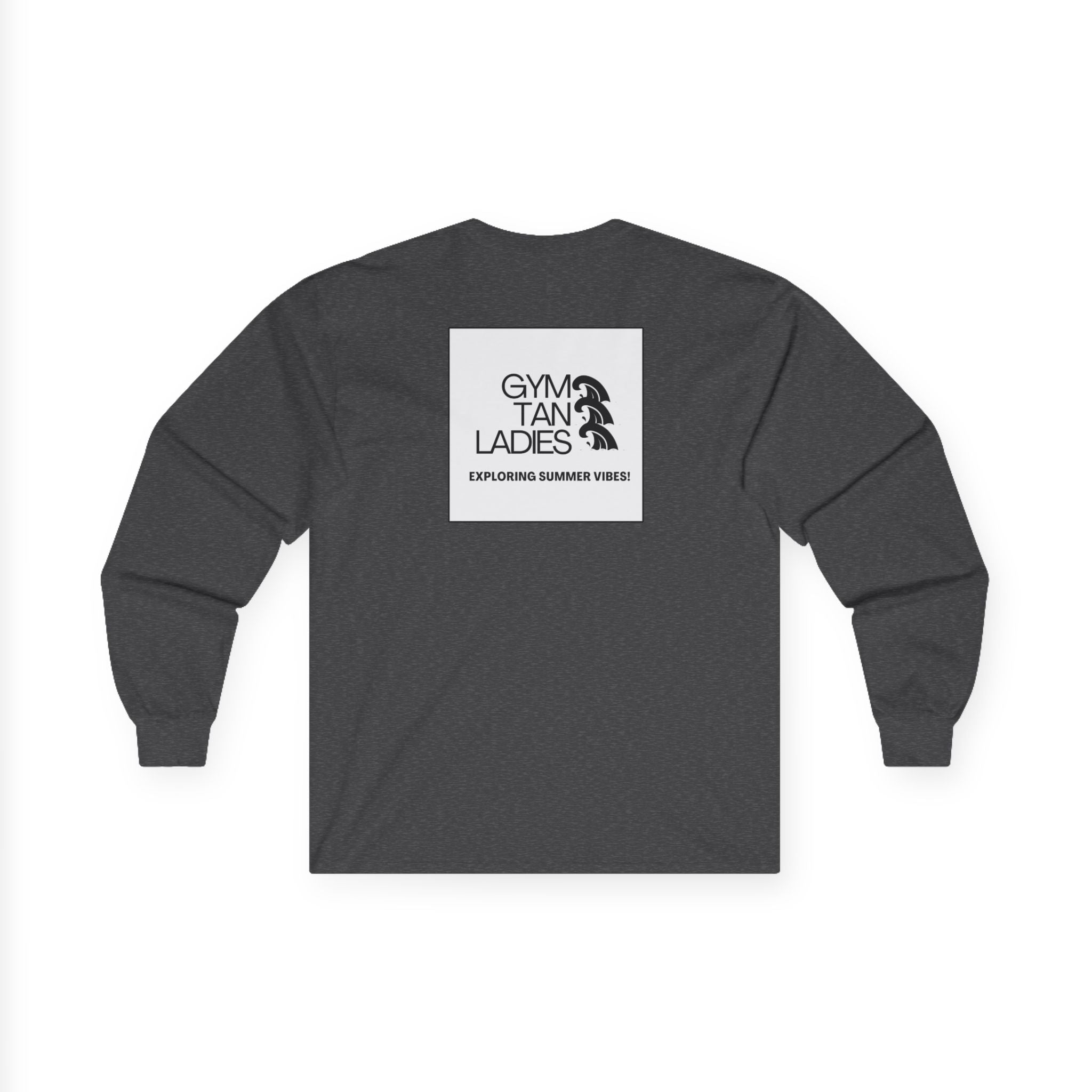 Mens Gym Tan logo Long Sleeve Tee
