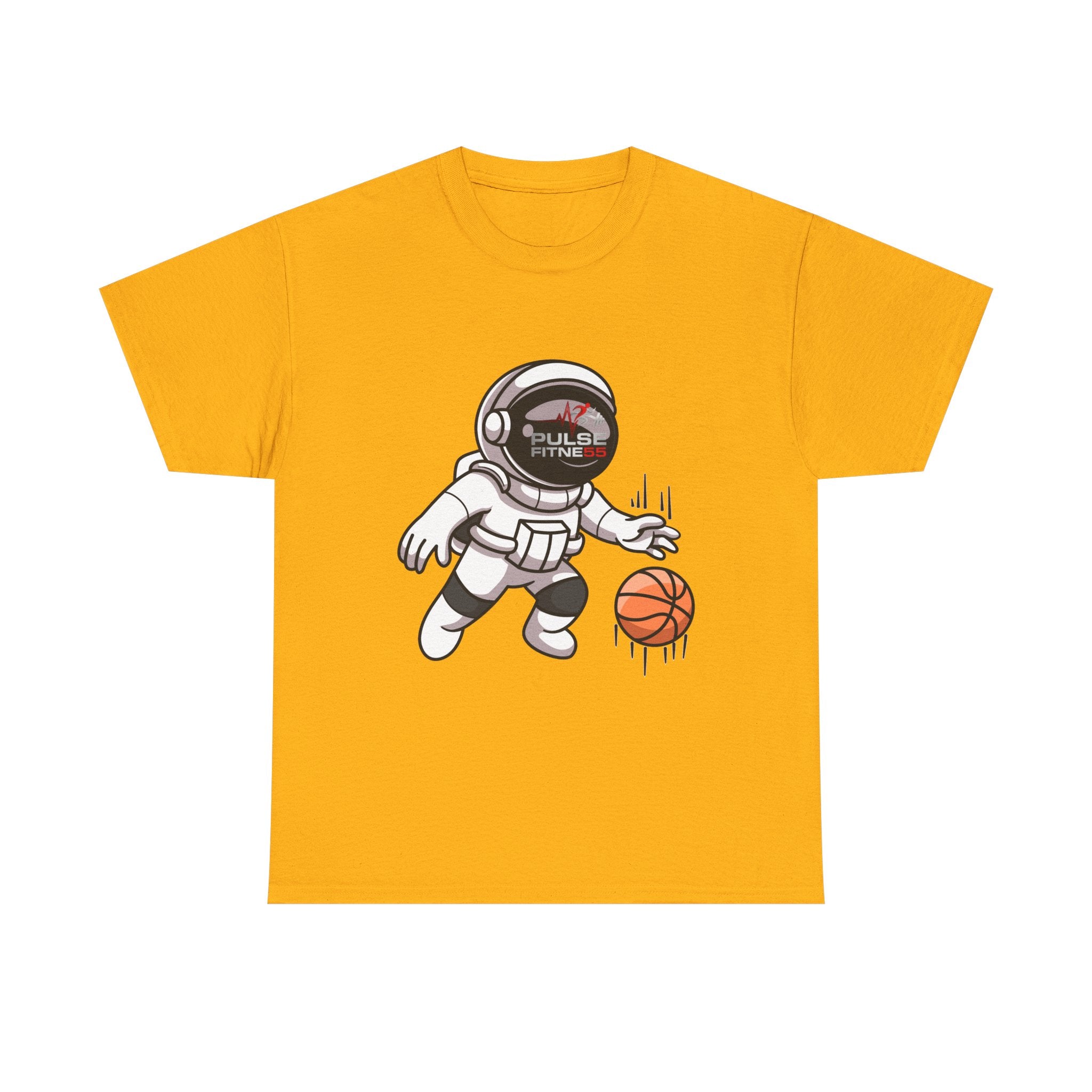 Pulse Fitne55 graphic heavy Cotton Tee - astronaut basketball