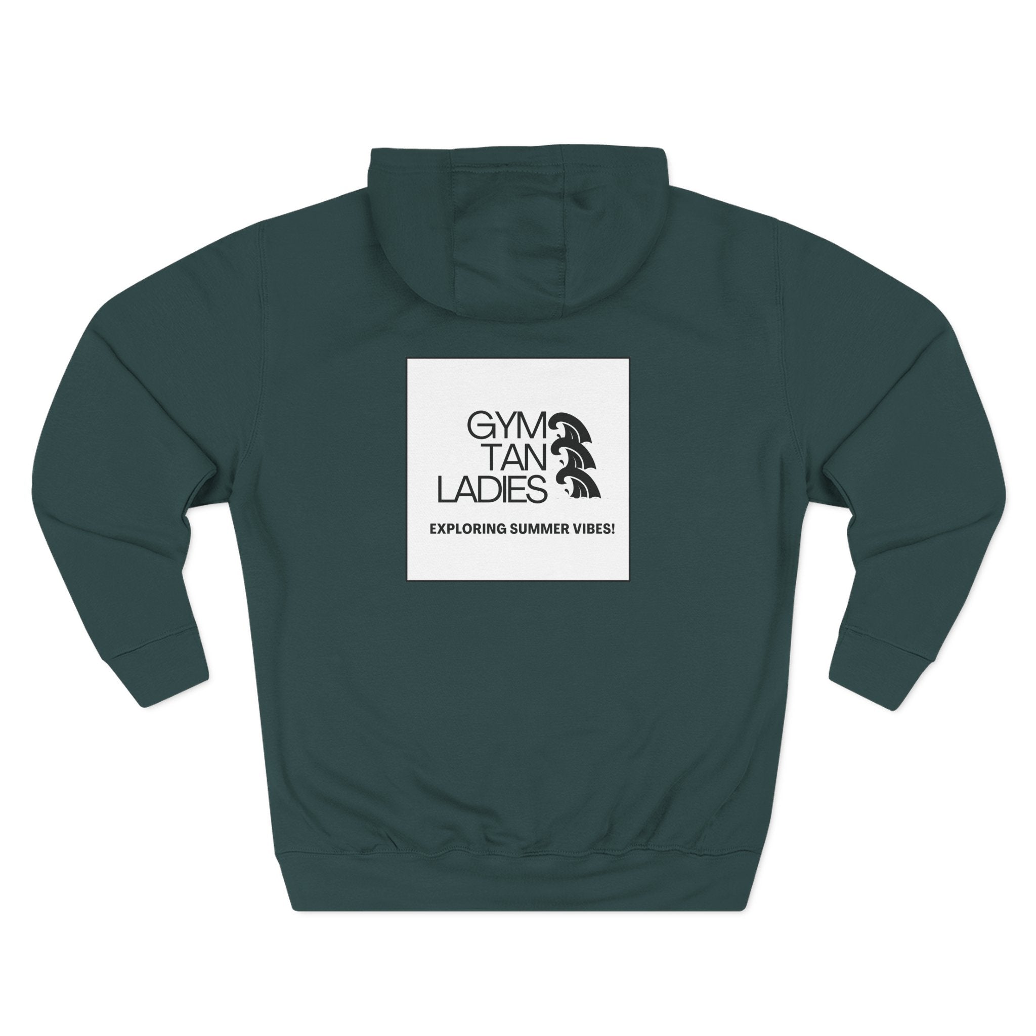 Pulse Fitne55 Gym Tan Ladies Hoodie — 'Exploring Summer Vibes' Graphic Pullover