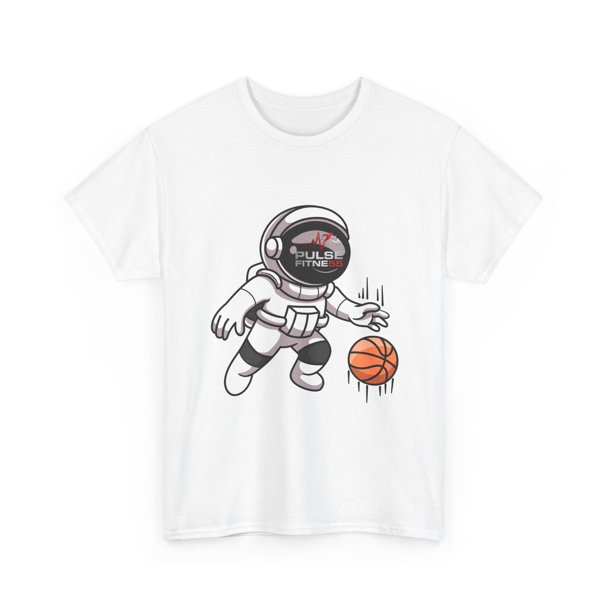 Pulse Fitne55 graphic heavy Cotton Tee - astronaut basketball