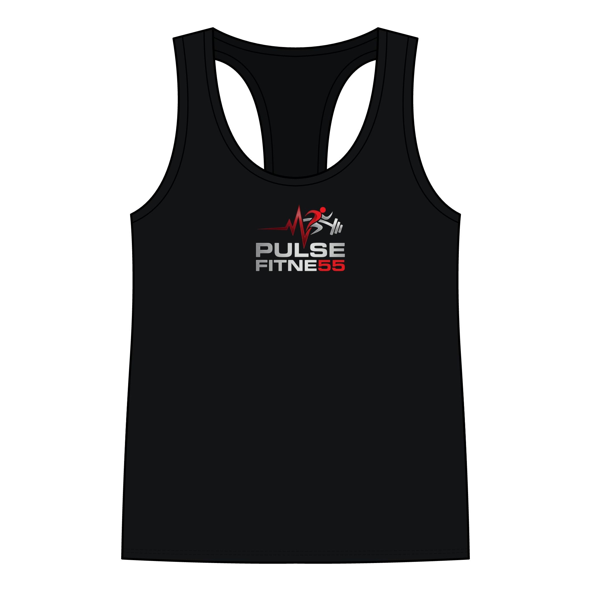 Pulse Fitne55 Racerback Tank Top — Women’s Workout Tank with Heartbeat Logo
