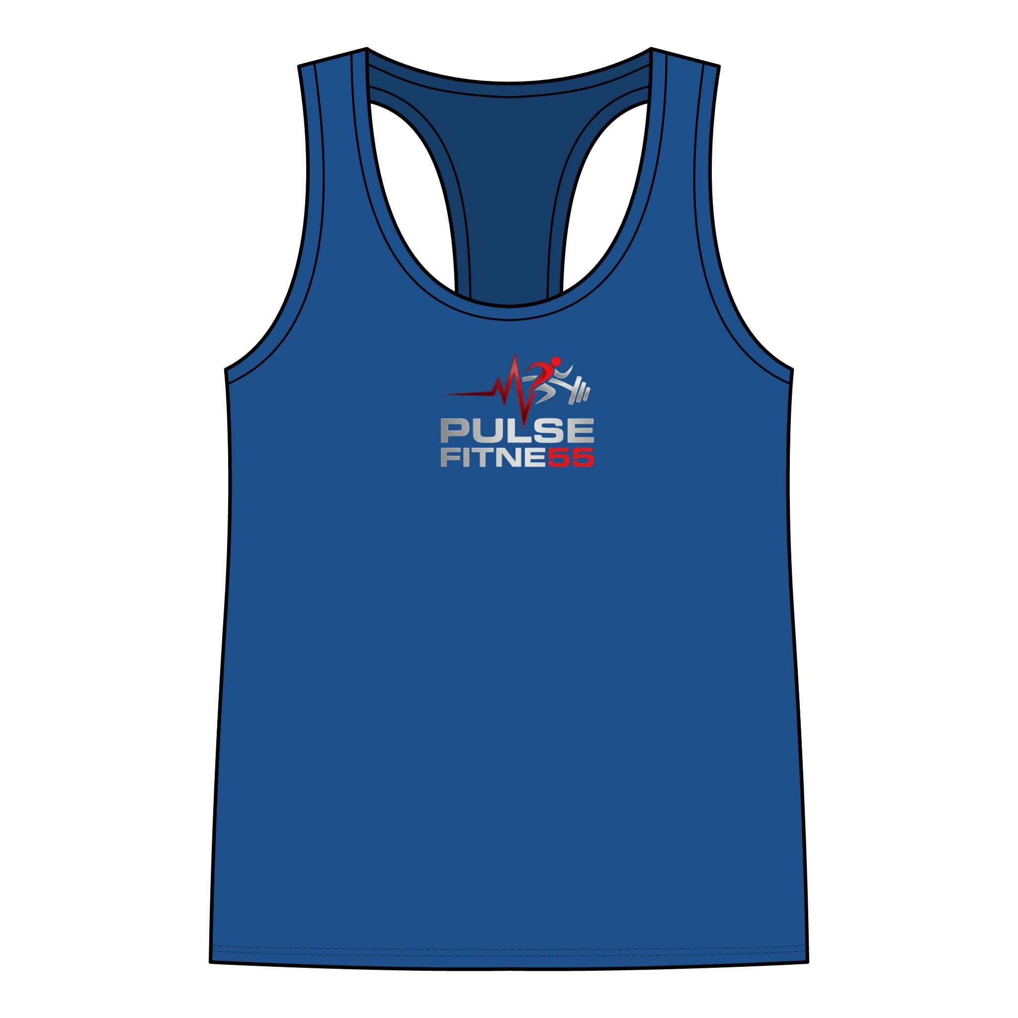Pulse Fitne55 Racerback Tank Top — Women’s Workout Tank with Heartbeat Logo