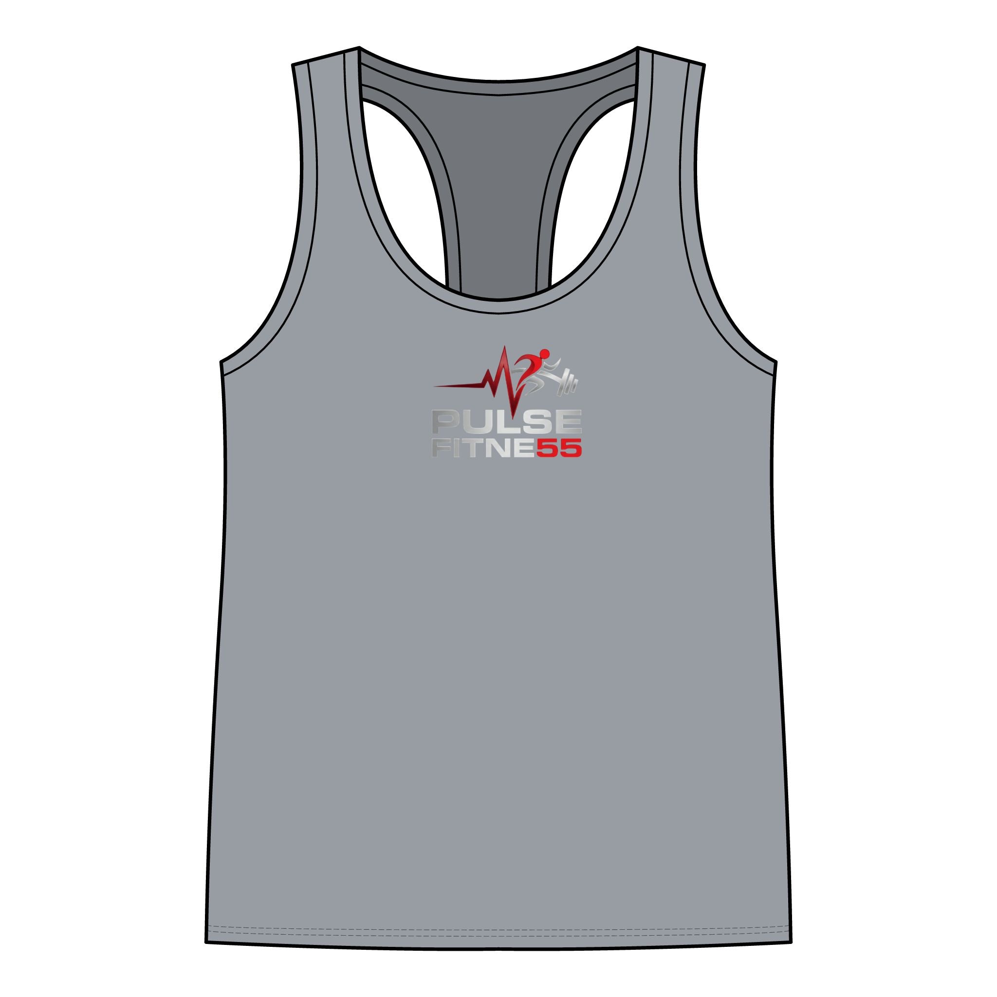 Pulse Fitne55 Racerback Tank Top — Women’s Workout Tank with Heartbeat Logo