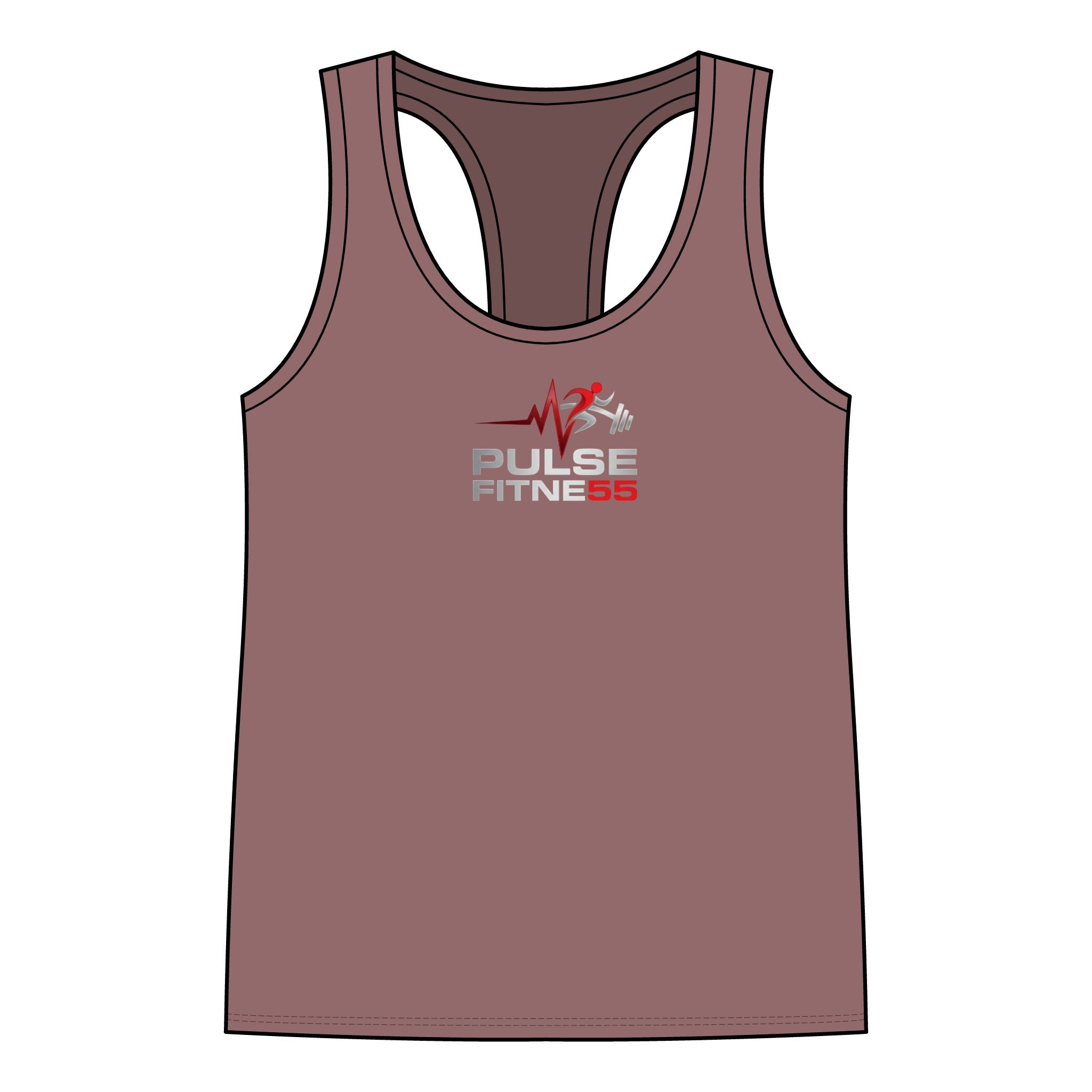Pulse Fitne55 Racerback Tank Top — Women’s Workout Tank with Heartbeat Logo