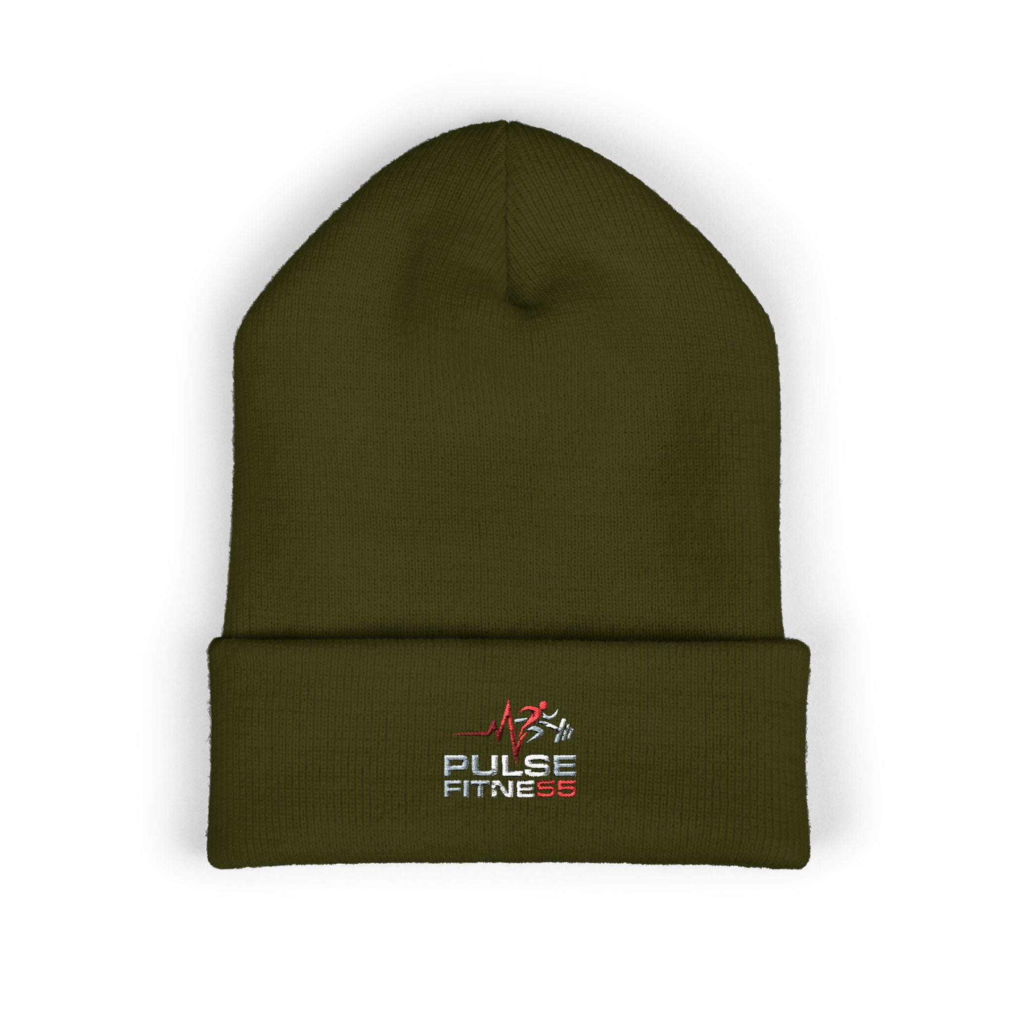 EMT Pulse Fitne55beat Embroidered Beanie - Classic Cuffed Knit Hat for First Responders