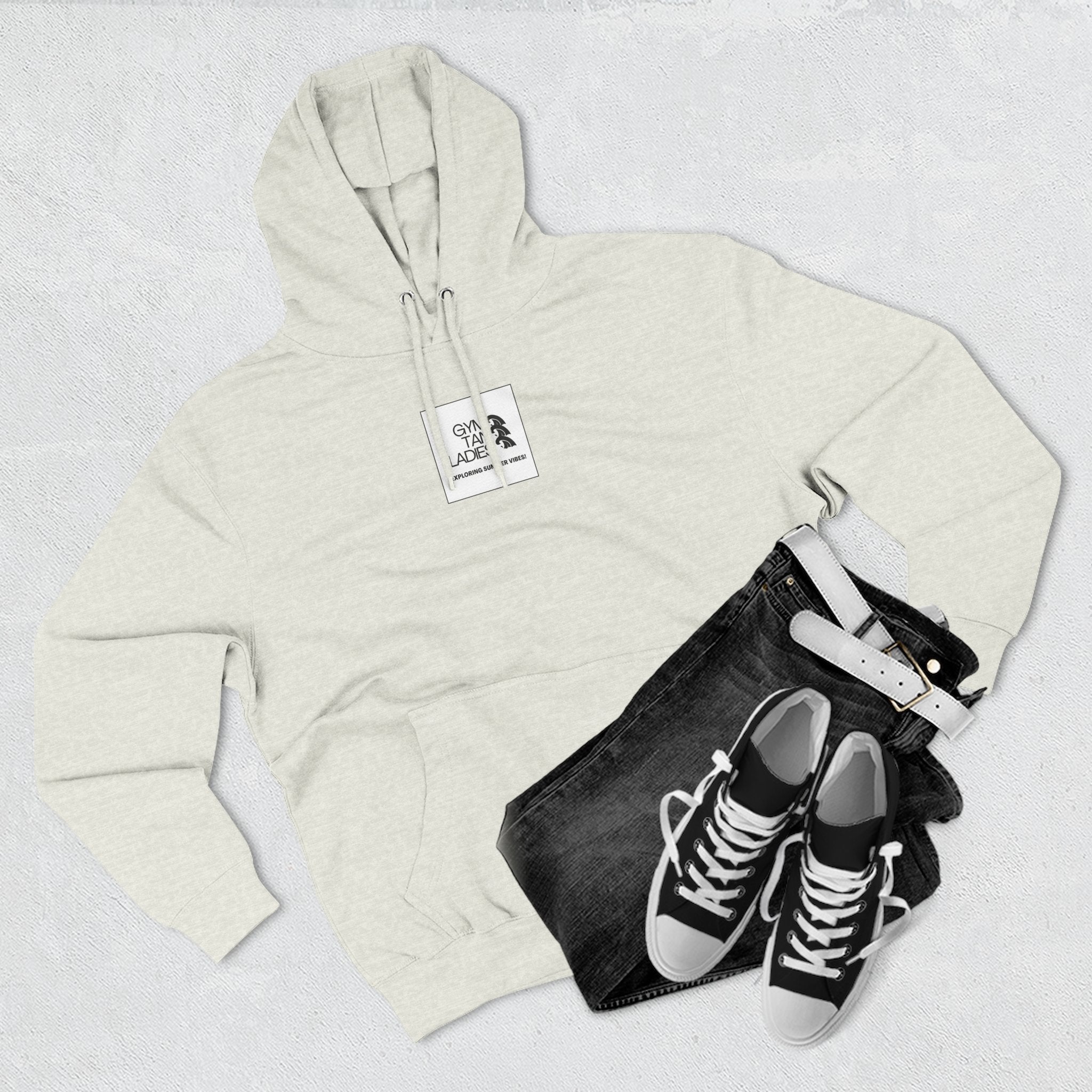 Pulse Fitne55 Gym Tan Ladies Hoodie — 'Exploring Summer Vibes' Graphic Pullover