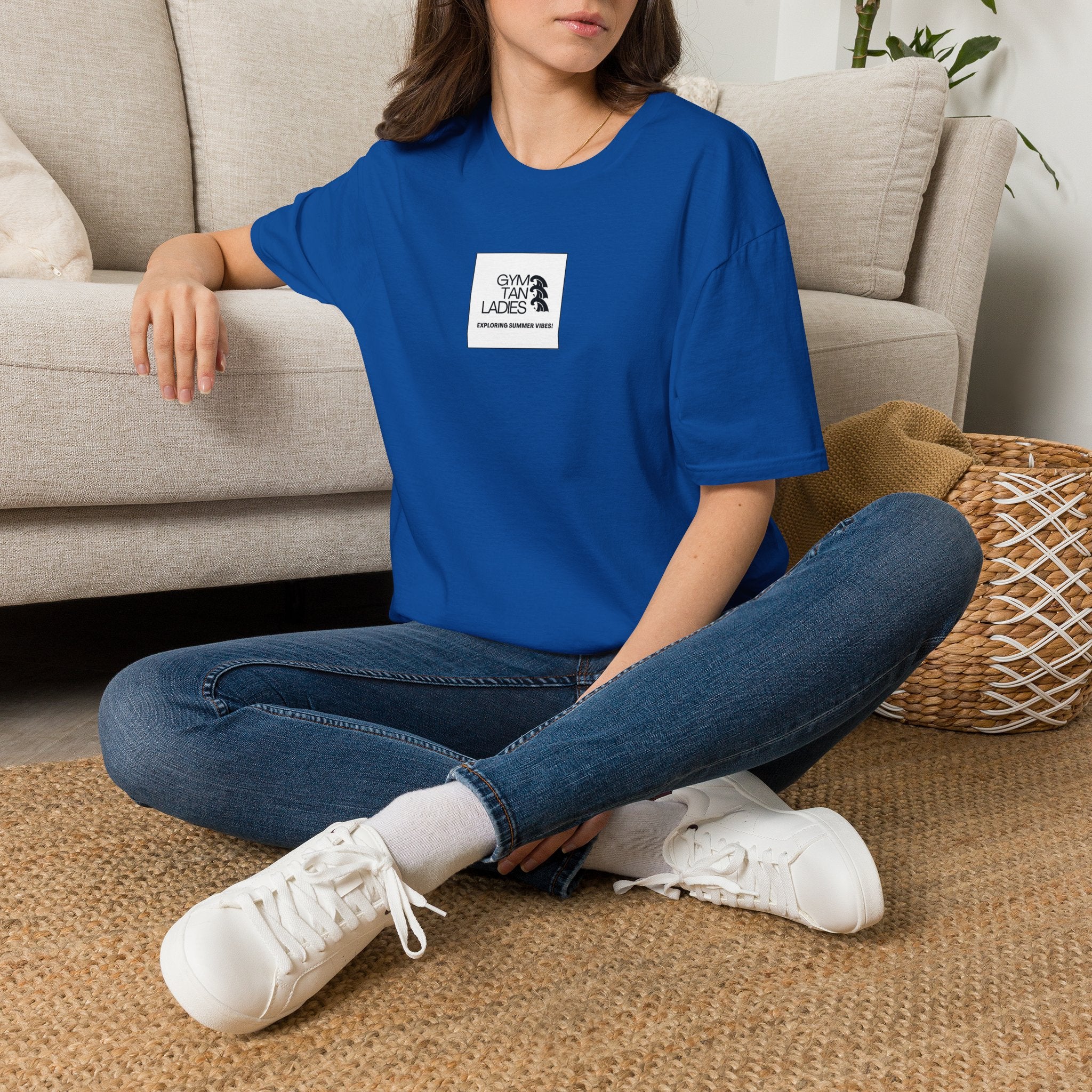 Pulse Fitne55 Gym Tan T-Shirt — Minimal Beachy Summer Graphic Tee