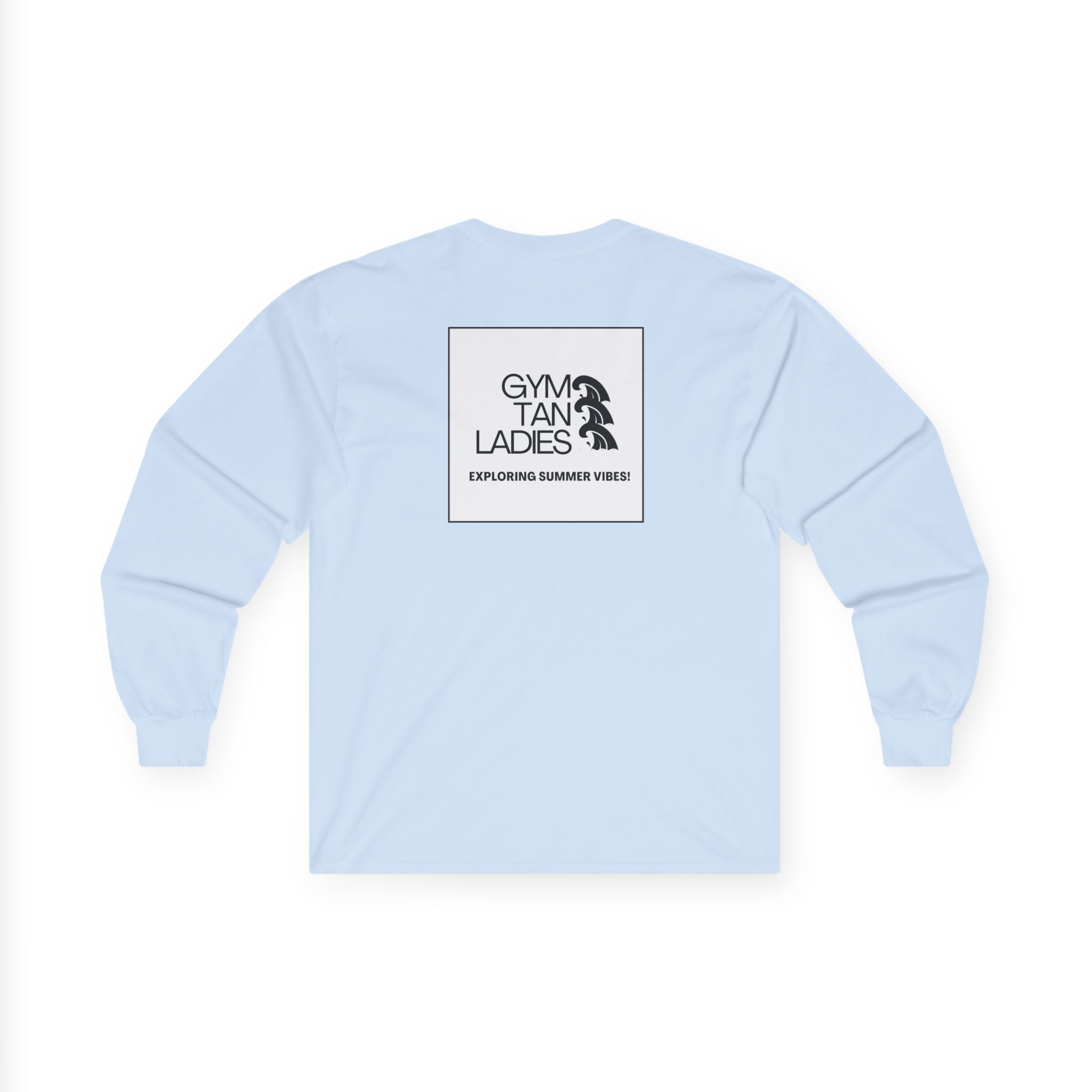 Mens Gym Tan logo Long Sleeve Tee