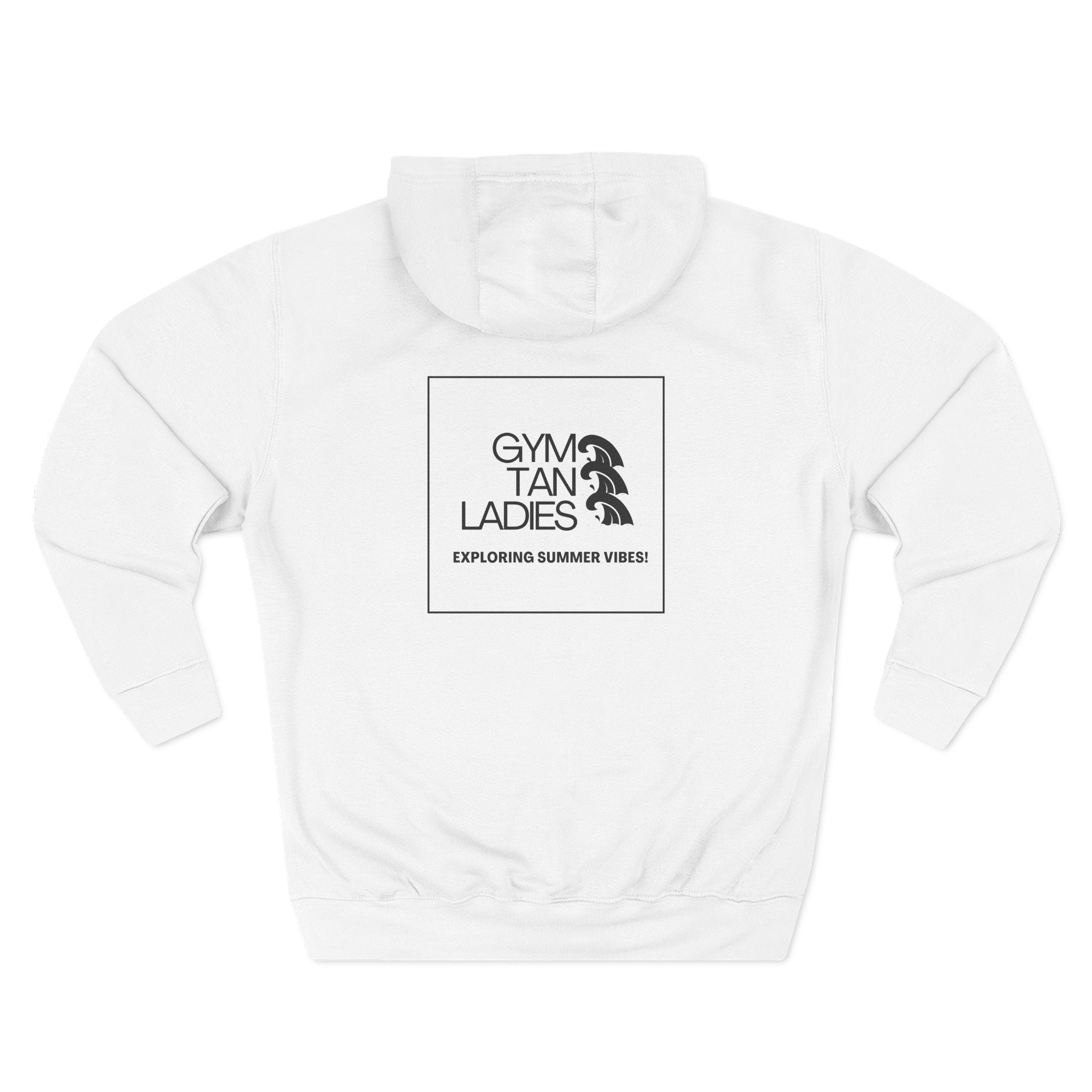 Pulse Fitne55 Gym Tan Ladies Hoodie — 'Exploring Summer Vibes' Graphic Pullover