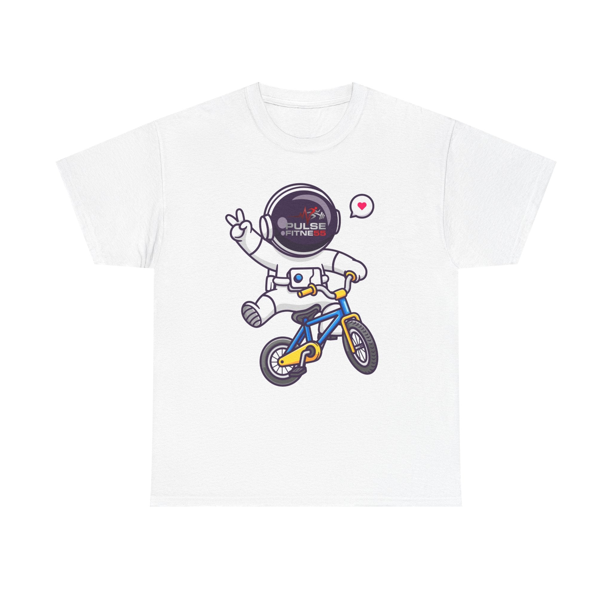 Pulse Fitne55 graphic heavy Cotton Tee - astronaut bike