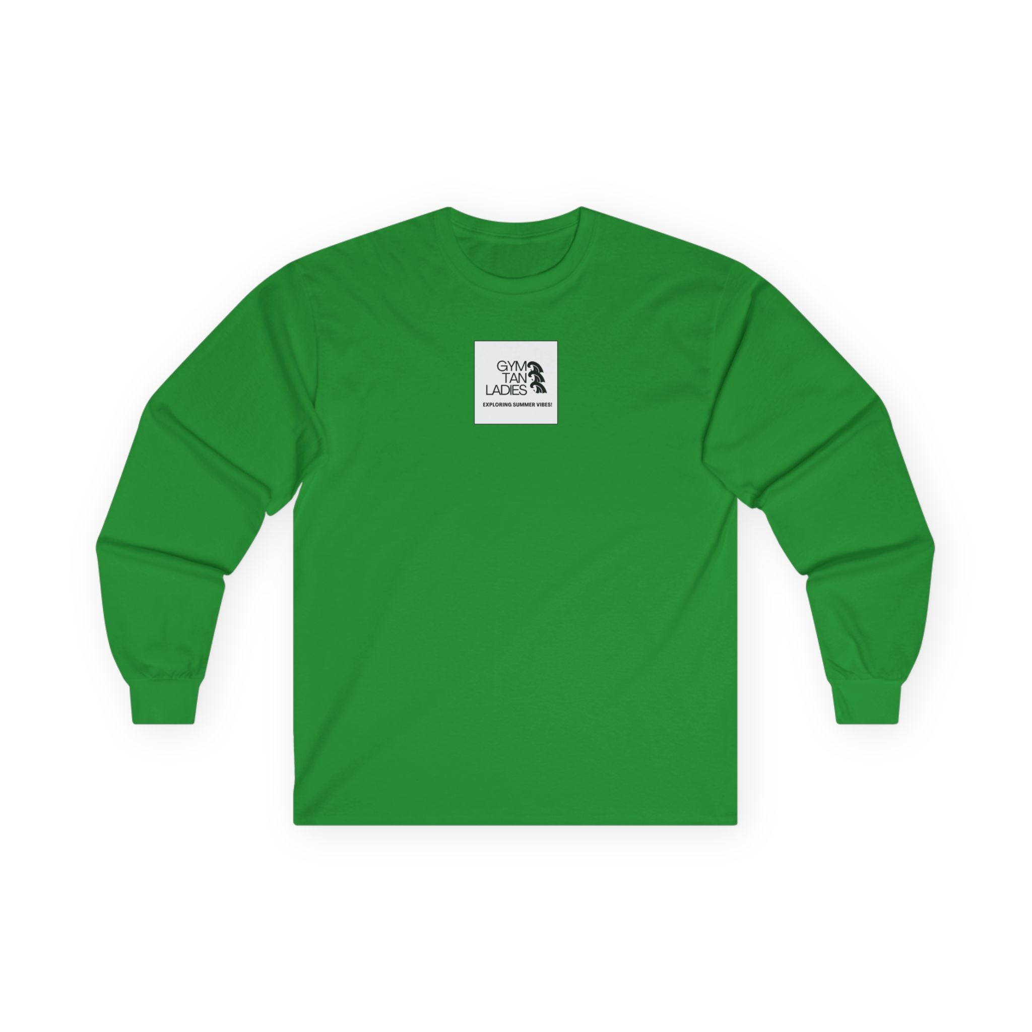 Mens Gym Tan logo Long Sleeve Tee