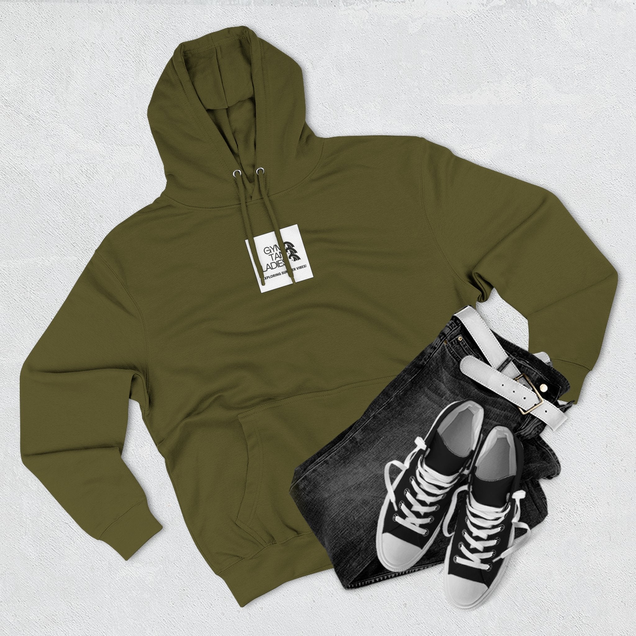 Pulse Fitne55 Gym Tan Ladies Hoodie — 'Exploring Summer Vibes' Graphic Pullover