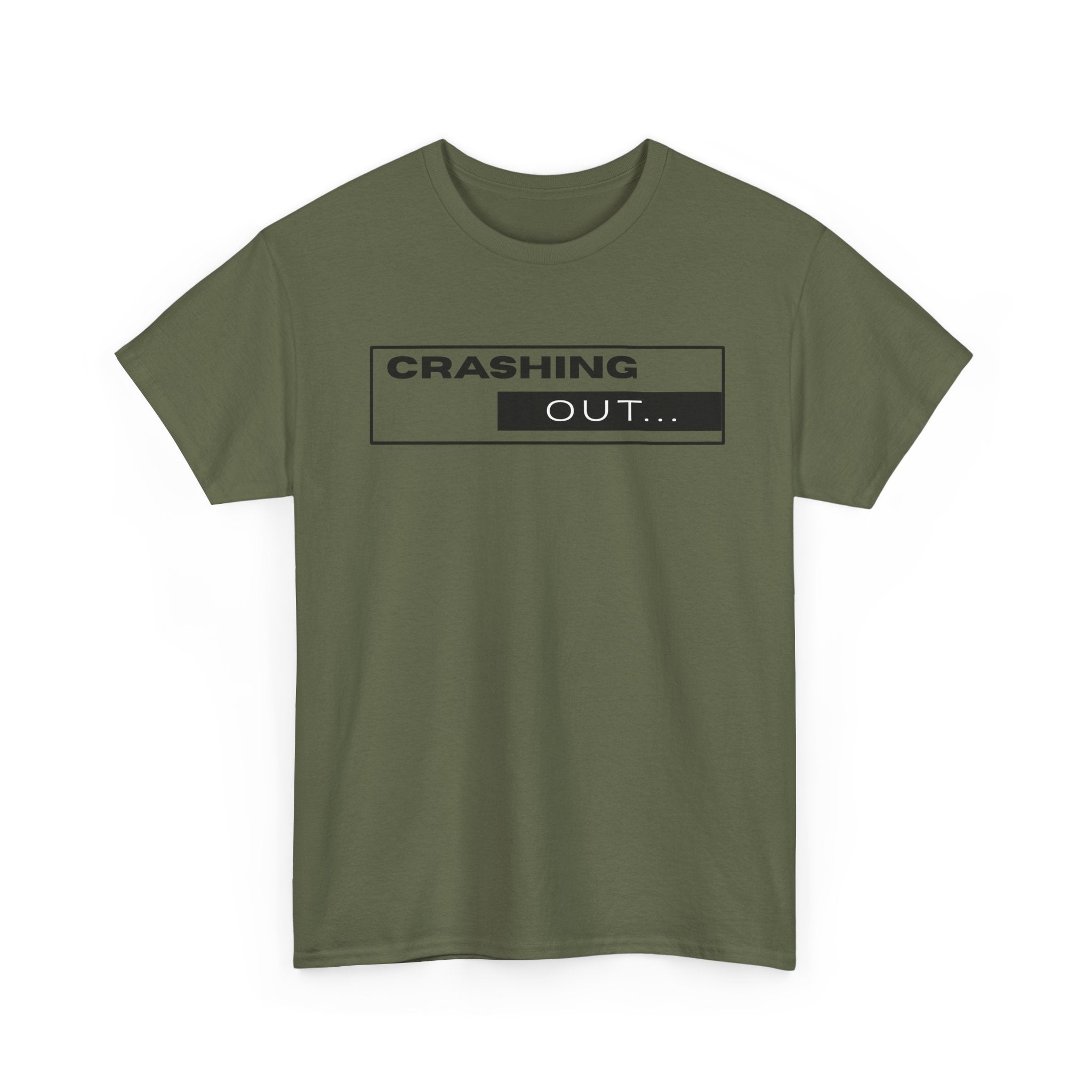 Crashing Out T-Shirt — Minimal Loading Bar Graphic Tee