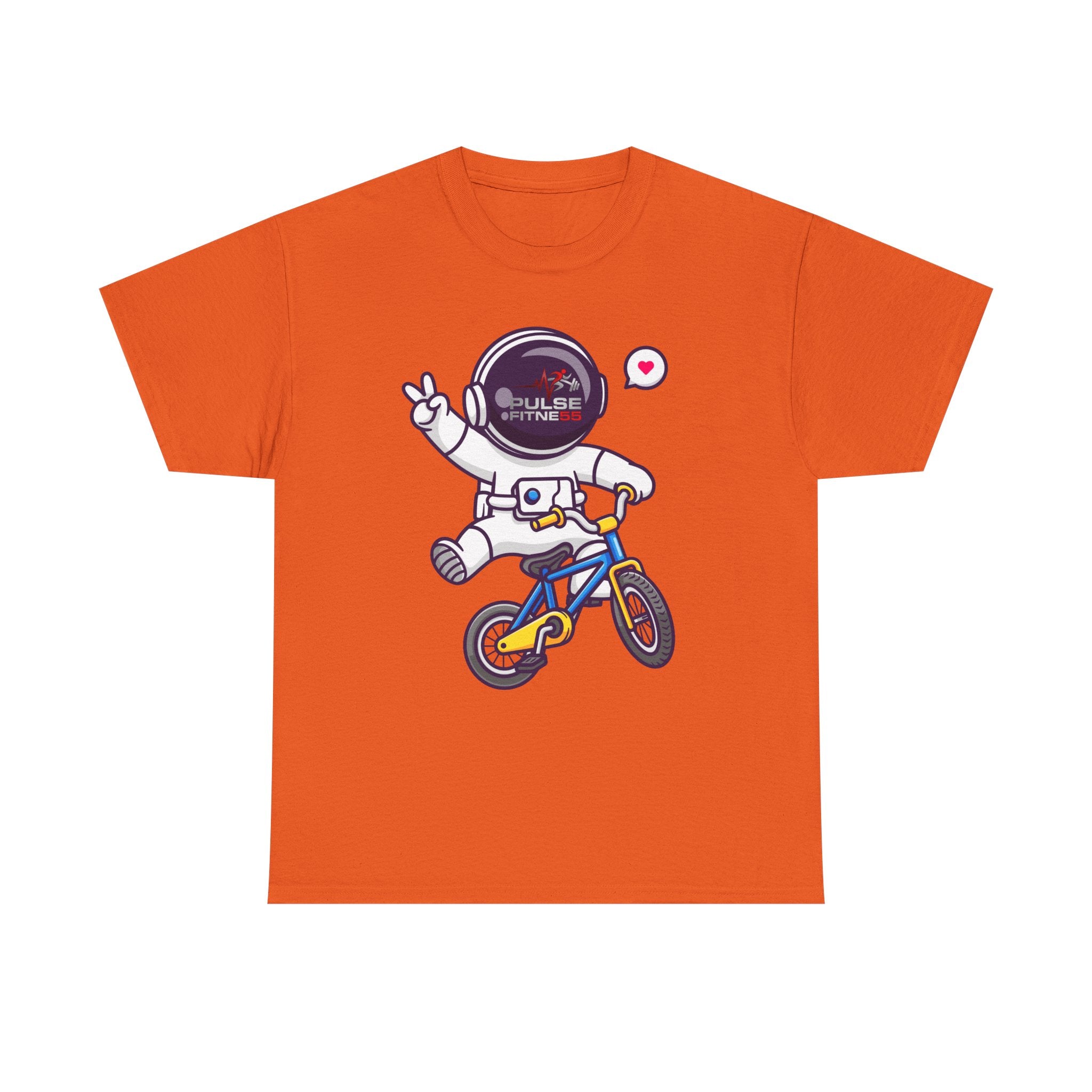 Pulse Fitne55 graphic heavy Cotton Tee - astronaut bike