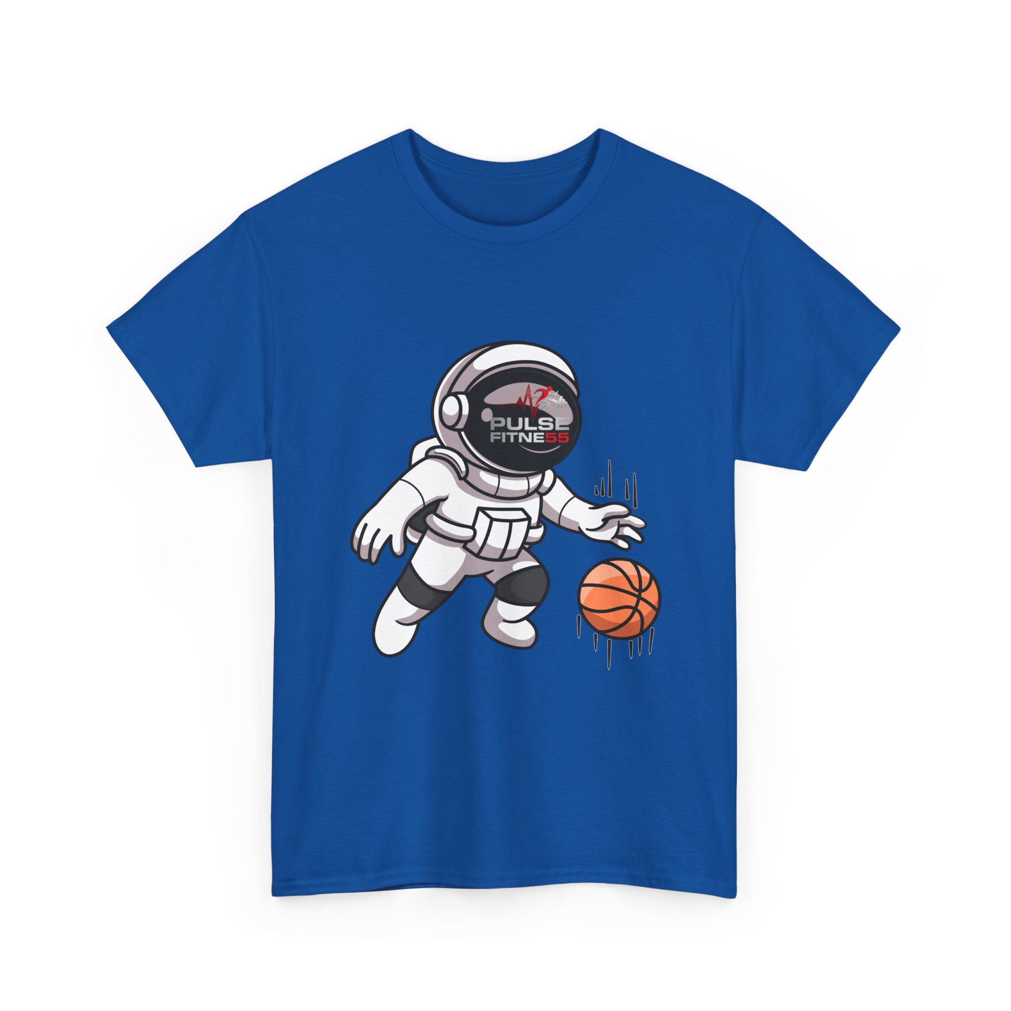 Pulse Fitne55 graphic heavy Cotton Tee - astronaut basketball