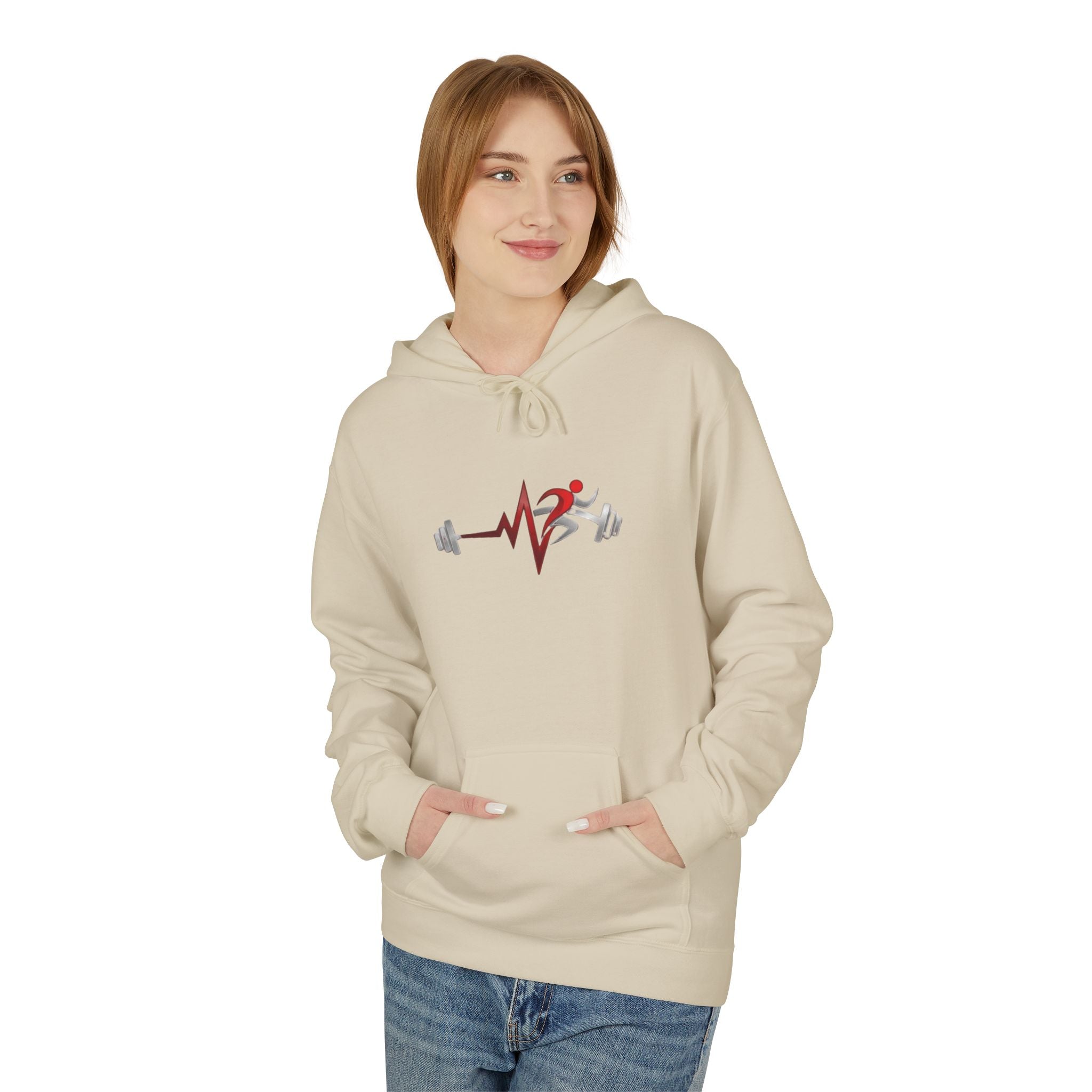 Pulse Fitne55- Midweight Softstyle Fleece Hoodie- rep/lift/drive logo