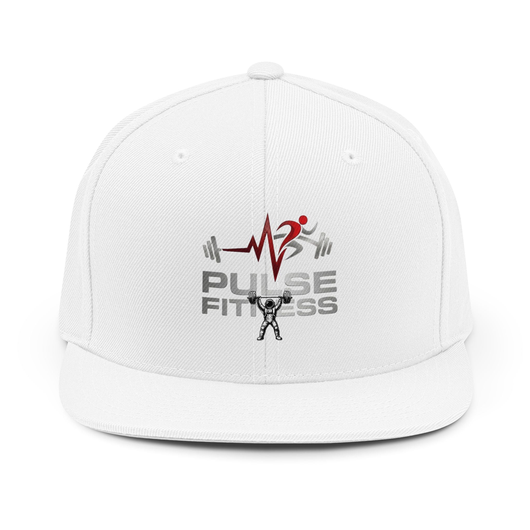 Pulse Fitne55 Snapback Hat — Embroidered Gym Logo Cap