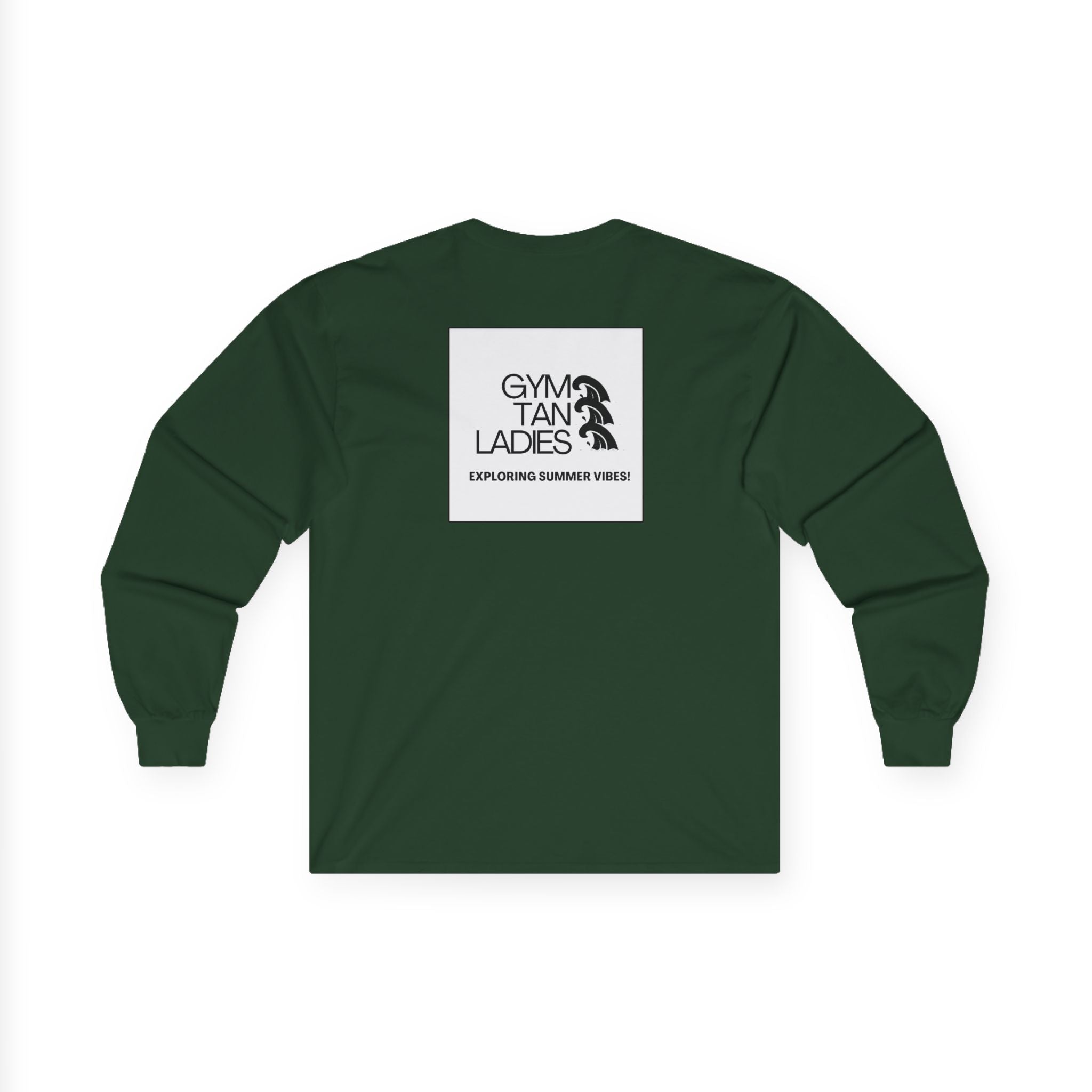Mens Gym Tan logo Long Sleeve Tee