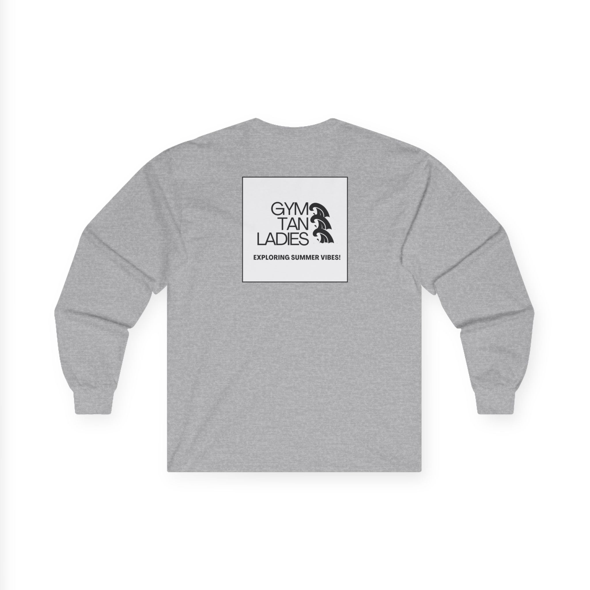 Mens Gym Tan logo Long Sleeve Tee