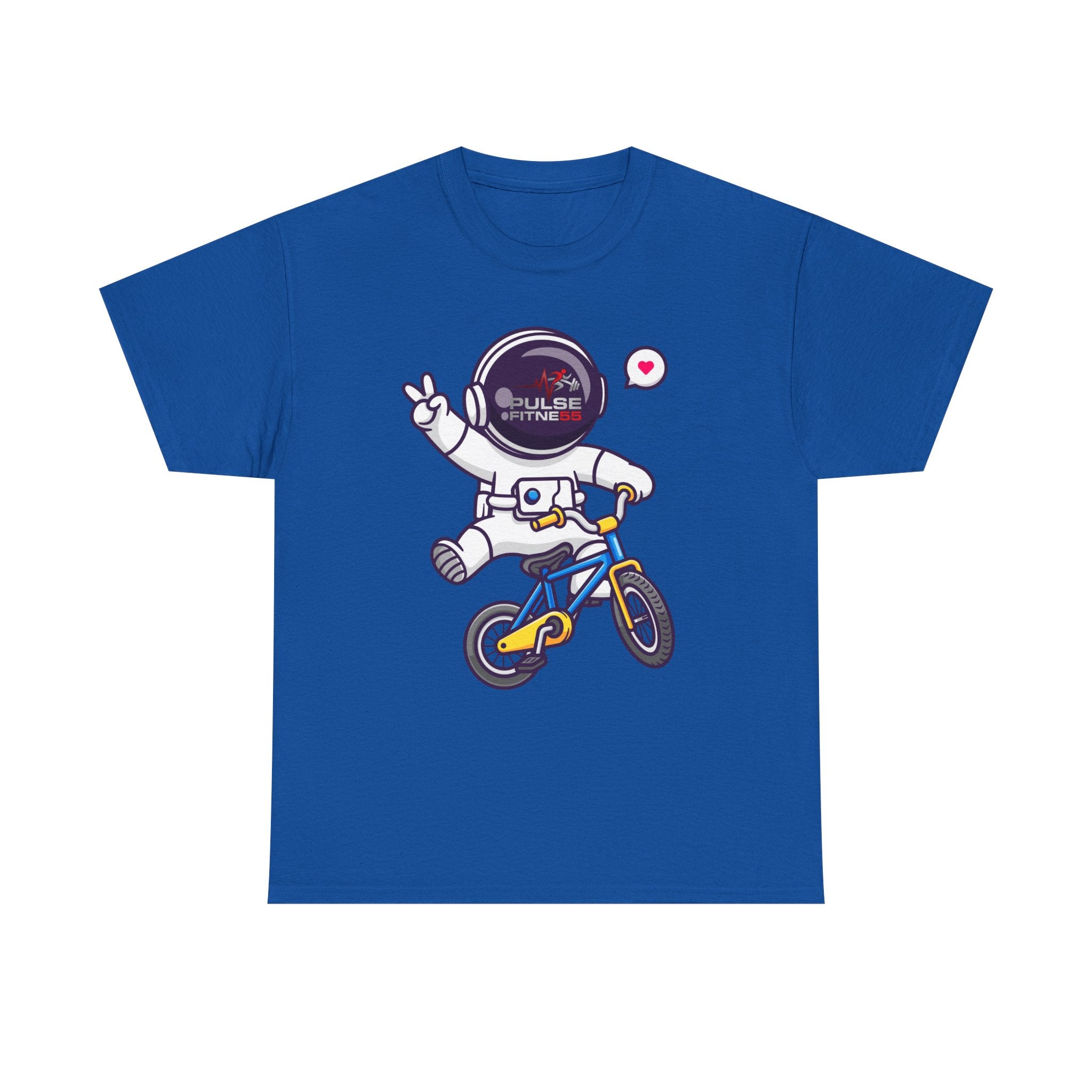 Pulse Fitne55 graphic heavy Cotton Tee - astronaut bike
