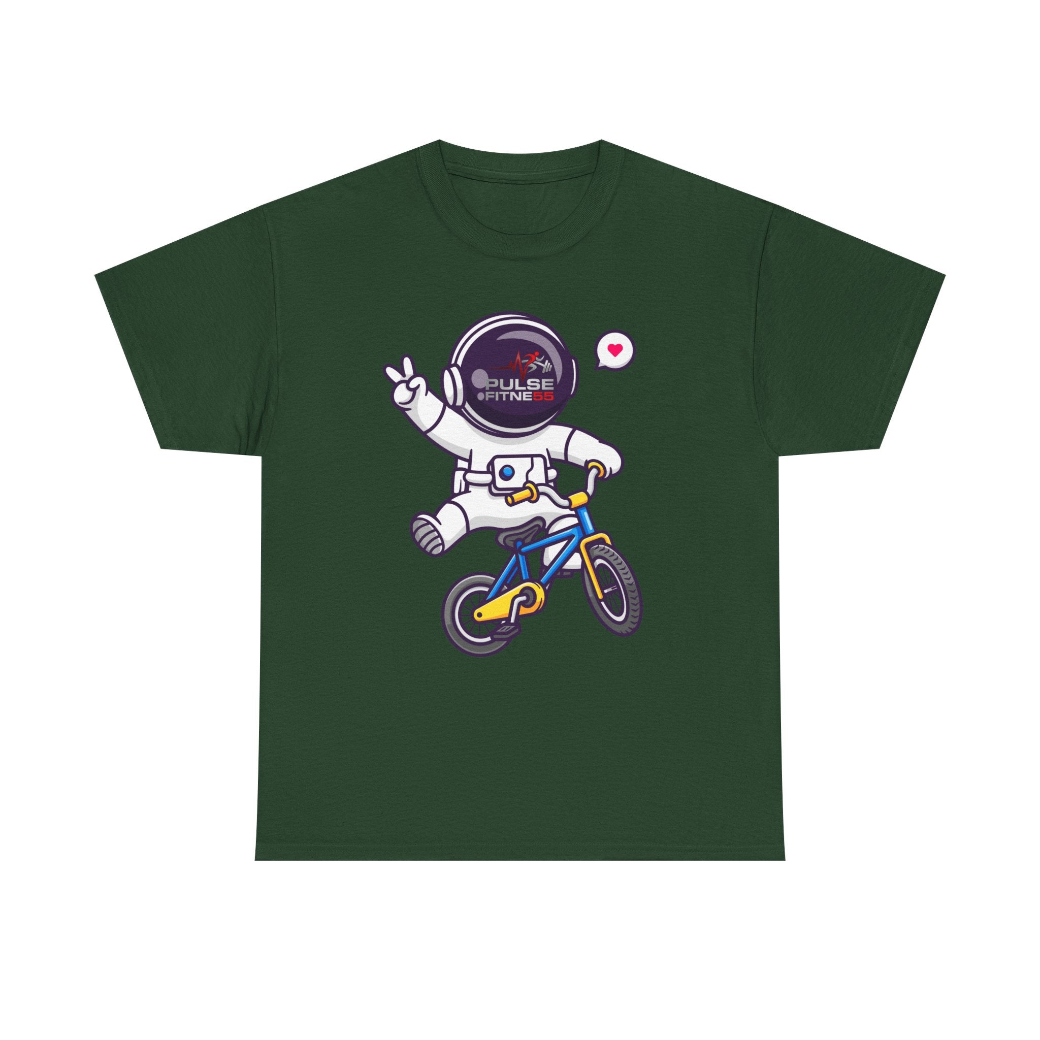 Pulse Fitne55 graphic heavy Cotton Tee - astronaut bike