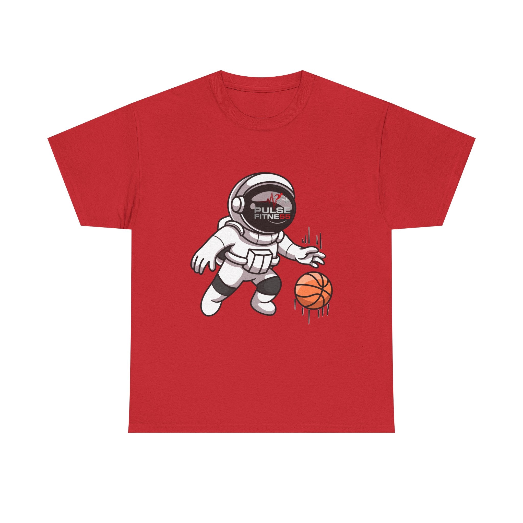 Pulse Fitne55 graphic heavy Cotton Tee - astronaut basketball